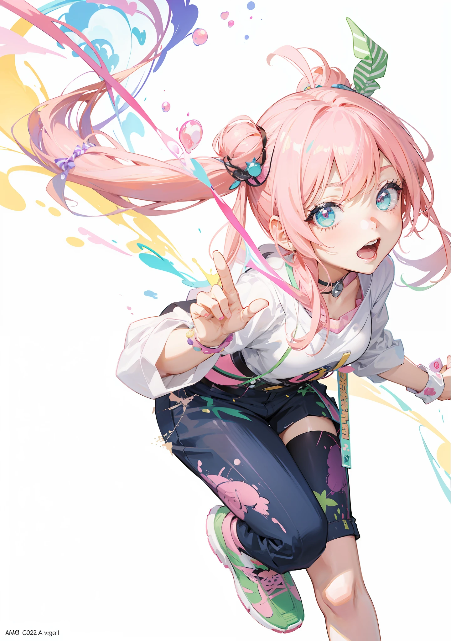 Anime girl with pink hair and green hat with wand, Splash art anime Loli, Best anime 4k konachan wallpaper, style of anime4 K, Anime girl, up of young anime girl, (Anime girl), Anime art wallpaper 4k, Anime art wallpaper 4 K, pink twintail hair and cyan eyes, Anime art wallpaper 8 K, Beautiful anime artwork
