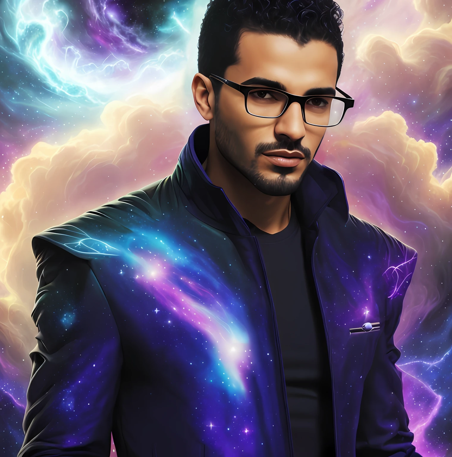 fundo roxo e azul, portrait of a cosmic entity, strange portrait with galaxy, no plano astral ) ), astral appearance, galactic dmt entity, aura de nebulosa em torno do assunto, aura negra brilhante, cosmic entity, Galactic Entity, galactic deity, cosmic horror entity, quality astral projection rendering, Portrait of a cosmic god, astral ethereal, Fractal Thunder Dan Mumford no topo, arte conceitual 8k, 8k arte impressionante, epic scifi fantasy art, Epic Fantasy Digital Art Style, Arte de fantasia 8k, arte conceitual 8 k, corpo astral, Chaotic atmosphere