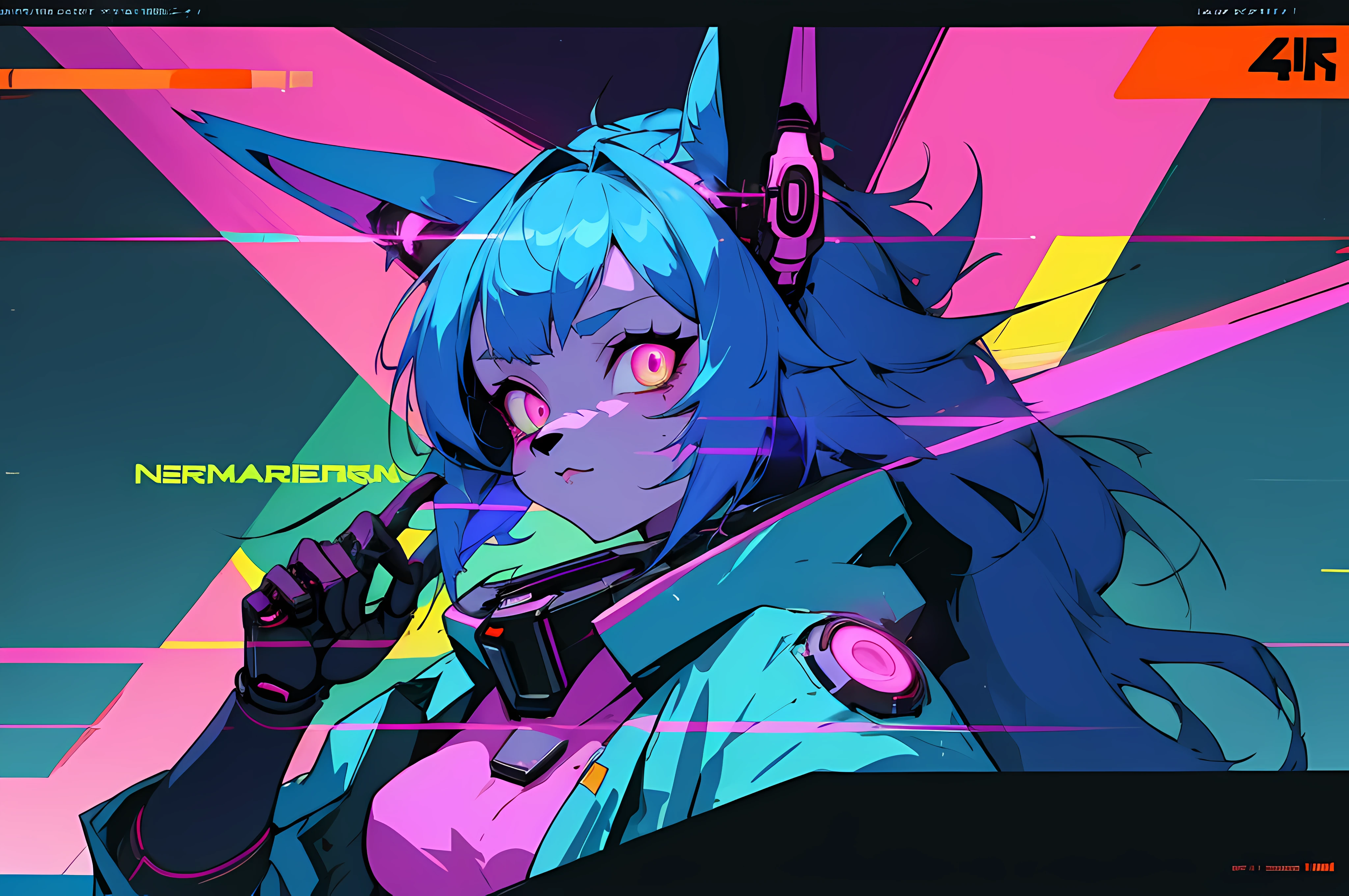 (vintage vhs), (crt screenshot), (Zen, Amy Sol style), (((blue anthro kemono furry rabbit))), underground cavern shining flashlight in old ruins, scene from a show about a blue anthro furry kemono rabbit who investigates deep space crime, (vast decrepit scenery:1.2) blame! style, nightmarish illustration, glowing eyes everywhere, intense eye contact, hybrid human / anthro, electrixbunny, rabbit anthro portrait, ((portrait)), bunnypunk, weirdcore voidpunk fursona, wearing bunny ears, cover art with light abstraction, abstract, simple vector art, contemporary Cybernetic art, color gradients, soft color palettes, layered forms, whimsical animation, style Ethereal abstract, 4K, , anime character with futuristic hair and glowing eyes in a dark room, digital cyberpunk anime art, anime style 4 k, digital cyberpunk - anime art, anime mecha aesthetic, digital cyberpunk anime!!, anime cyberpunk art, fully robotic!! catgirl, hyper concept art, cyberpunk anime girl mech, portrait anime space cadet girl, wearing cybernetic bunny ears , anime character with futuristic hair and glowing eyes in a dark room, digital cyberpunk anime art, anime style 4 k, digital cyberpunk - anime art, anime mecha aesthetic, digital cyberpunk anime!!, anime cyberpunk art, fully robotic!! catgirl, hyper concept art, cyberpunk anime girl mech, portrait anime space cadet girl, wearing cybernetic bunny ears --v6