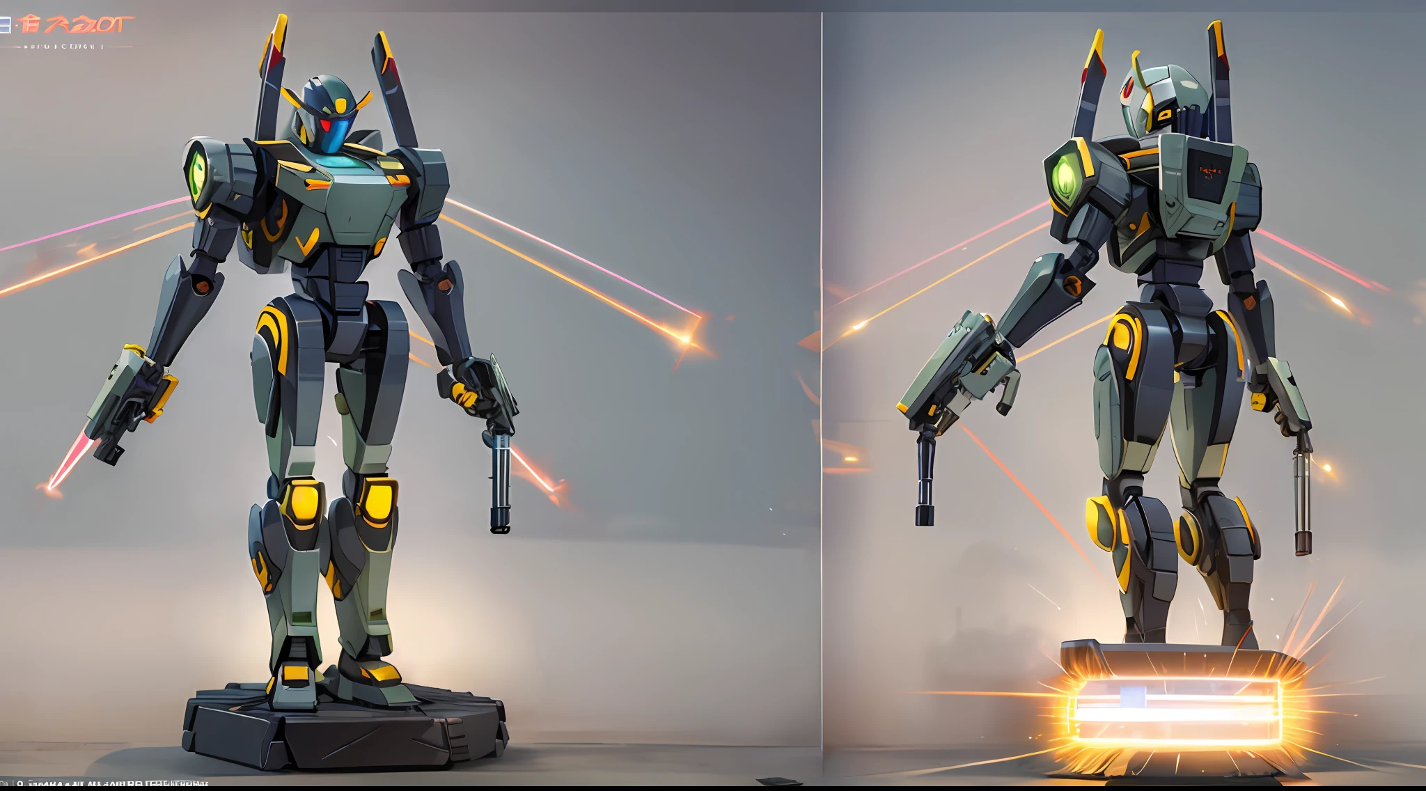 Robot Robot Detail weapon Laser Cannon standing(8k,RAW,professinal,best qualtiy,tmasterpiece:1.2)