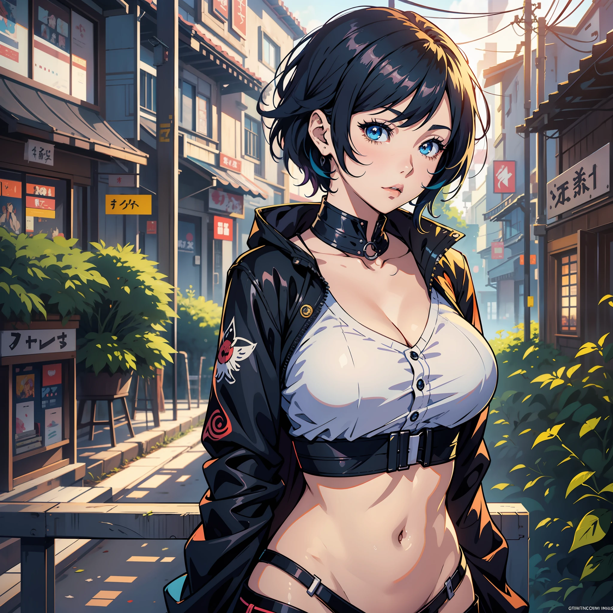 Menina anime com olhos azuis sentada em um deck de madeira, menina anime sedutora, mulher bonita sedutora do anime, menina anime atraente, menina anime bonita, mulher bonita do anime, arte de anime digital detalhada, menina anime loira com cabelo longo, Arte no estilo de Guweiz, personagem de anime feminino, estilo anime 4K, Papel de parede anime 4k, Digital anime illustration