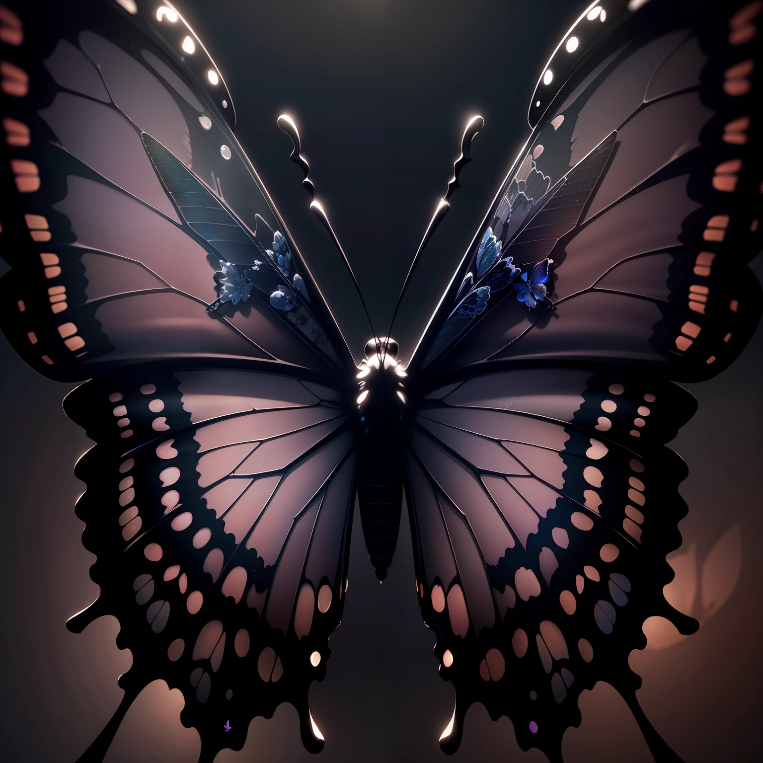 ontrasting liquid transparent
wings of a beautiful fantasy darkness butterfly
highly detailed, intricate design, intricate detail,
hyper realistic, high definition, extremely detailed,
ultra realistic, cinematic lighting. uhd 3d, vray
render, cinematic, HDR, photorealistic, 8k