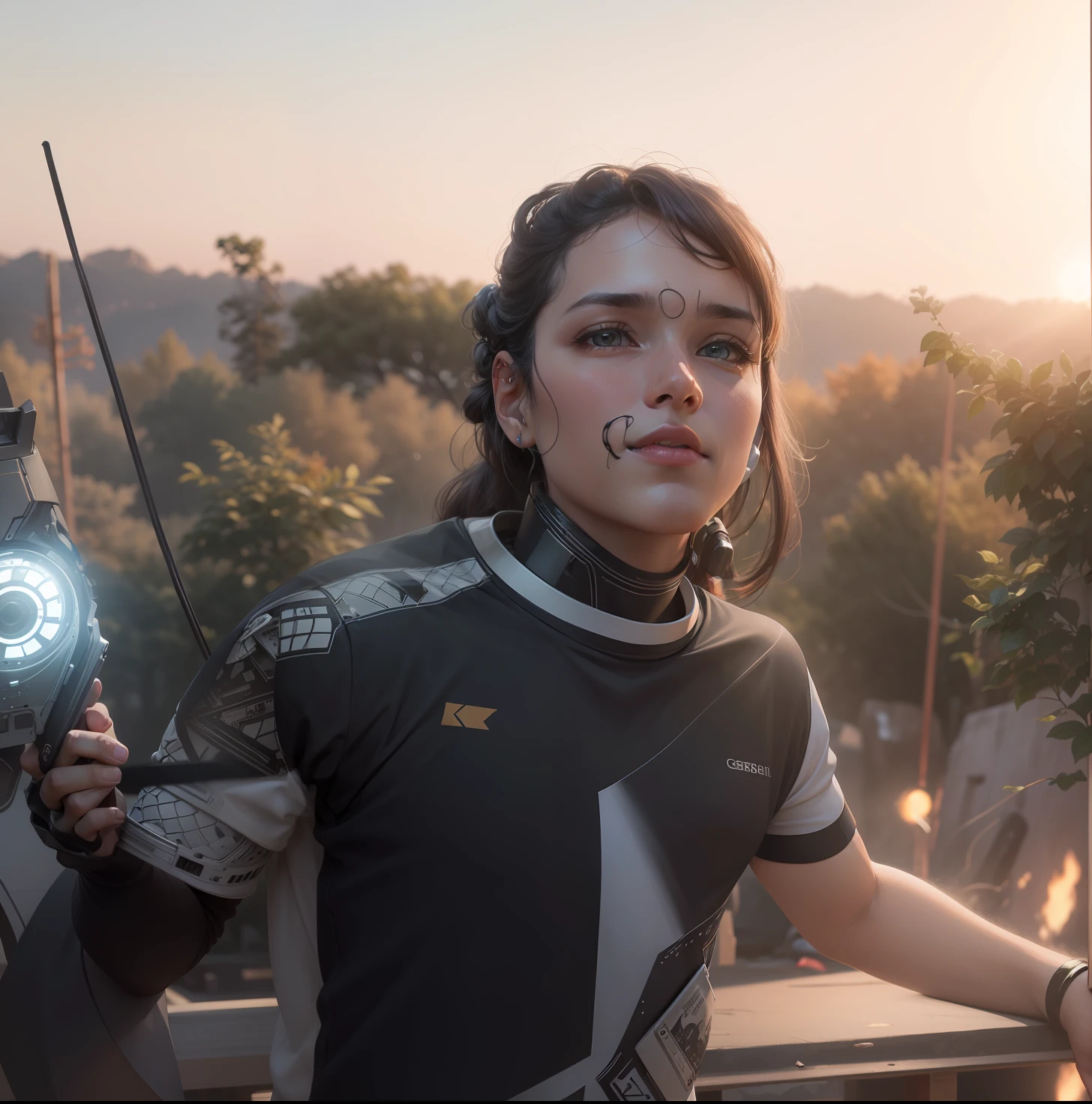 Convert this image into Ai in 8k Change its background also and photo should be realistic