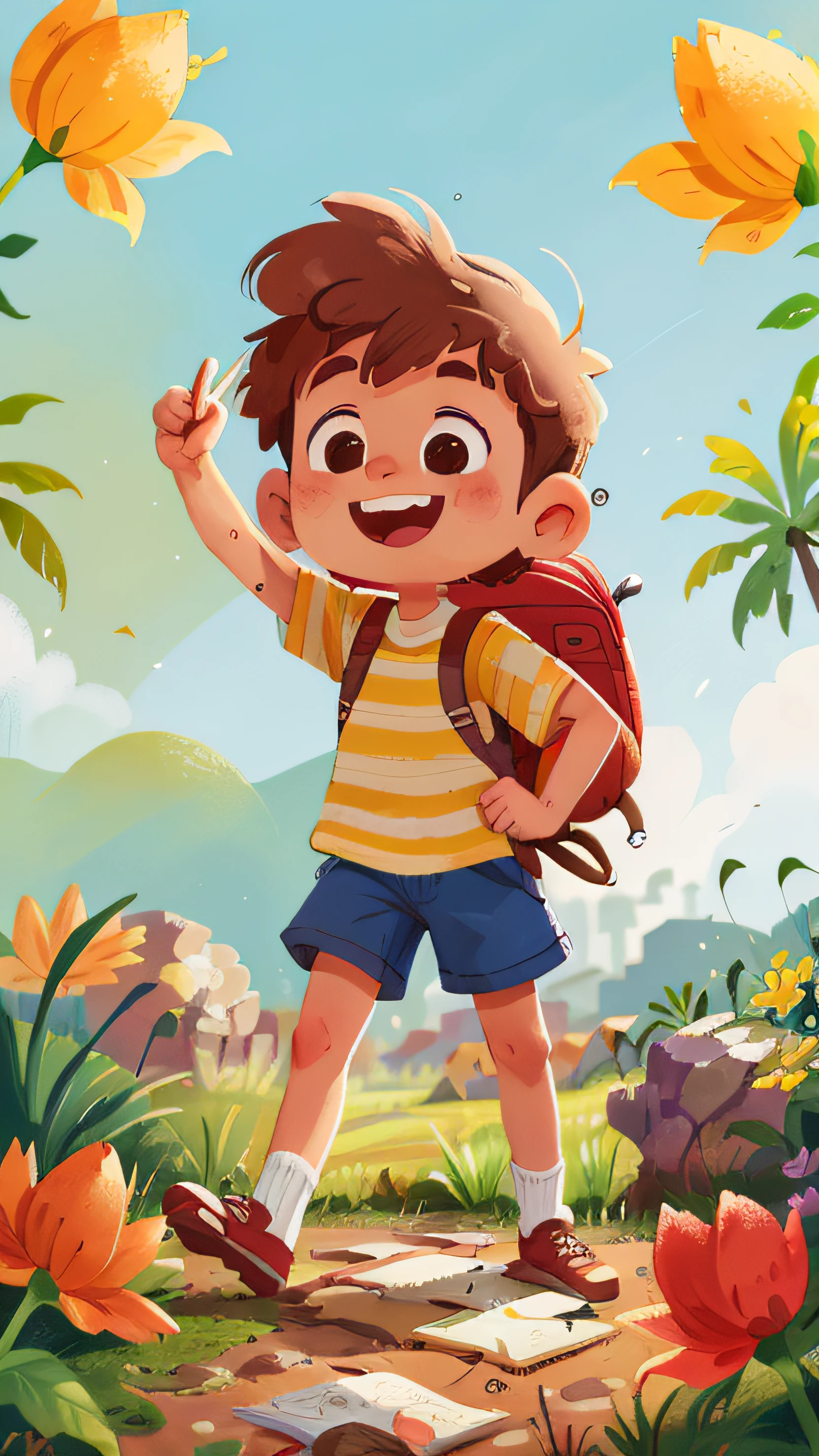 acuarela. muchacho, brown hair, sonriente, muy alegre, camianando, Uniforme escolar, vista de perfill, cuerpo completo, El fondo blanco, Calidad perfecta, (Comedor: 0.8), (Obra maestra: 1.2) (realista: 1.2) (Bokeh) (La mejor calidad) (Piel detallada: 1.3) (Detalles intrincados) (8k) (Detalle Ojos) (foco nítido), (feliz)