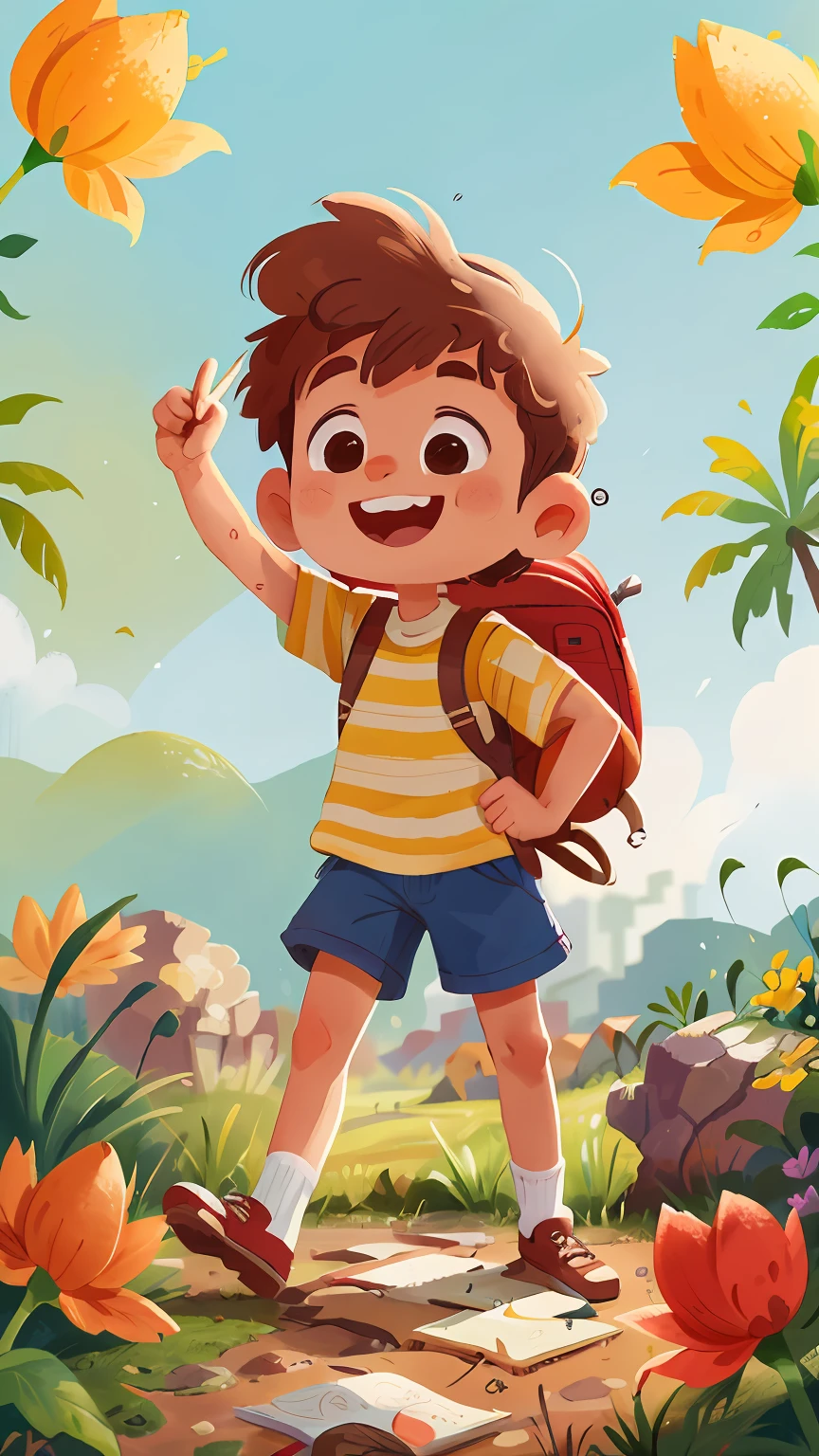 acuarela. muchacho, brown hair, sonriente, muy alegre, camianando, Uniforme escolar, vista de perfill, cuerpo completo, El fondo blanco, Calidad perfecta, (Comedor: 0.8), (Obra maestra: 1.2) (realista: 1.2) (Bokeh) (La mejor calidad) (Piel detallada: 1.3) (Detalles intrincados) (8k) (Detalle Ojos) (foco nítido), (feliz)