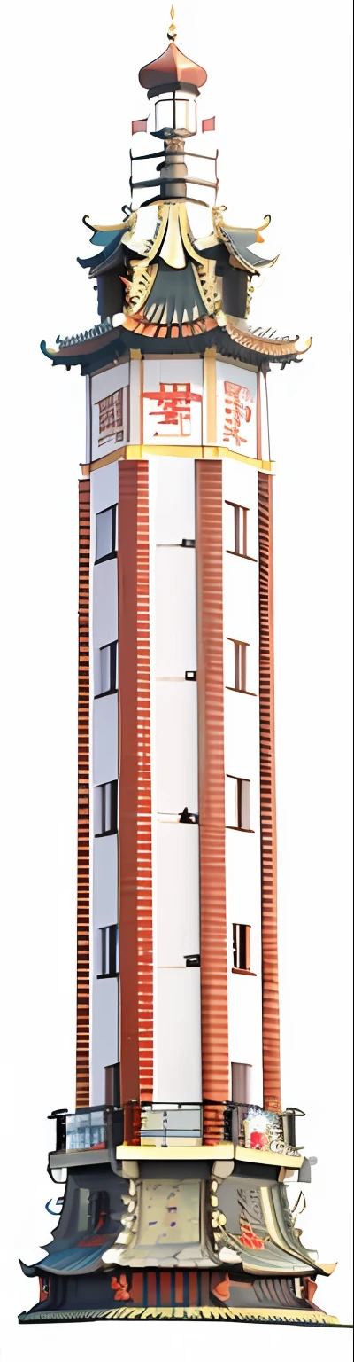 Chongqing Liberation Monument,European and American cartoon style,Thick lacquer construction,detail-rich,