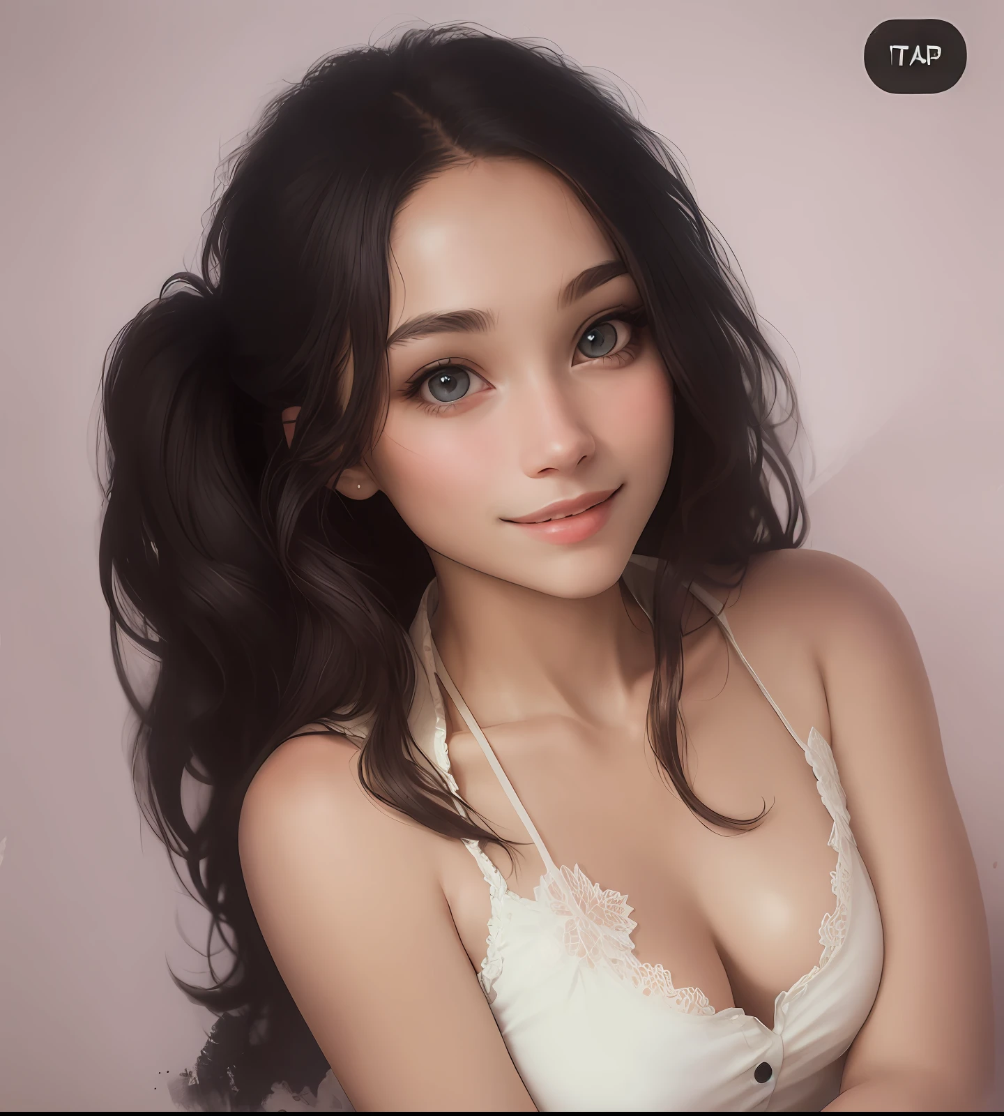 masterpiece, best quality, (dark photo:1.3), photorealistic, 1girl, stunning innocent symmetry face, shirt, looking smile