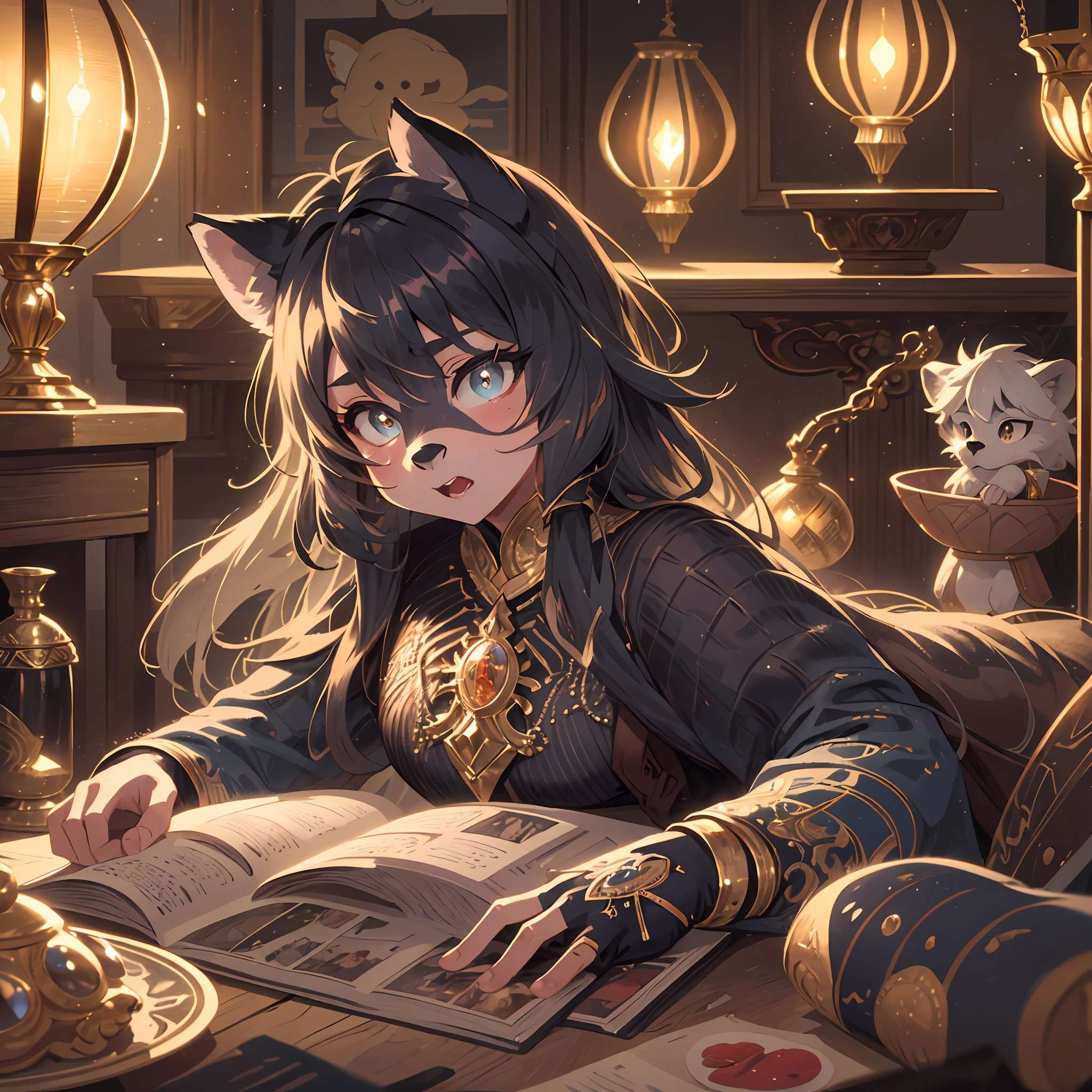 top quality, best quality, High-quality illustrations, masterpiece, super high resolution, detailed background, detailed background, The Arabian Nights' Entertainment, turkish lamp, 6+boys, 6+girls, absurdres(highly detailed beautiful face and eyes)perfect anatomy, expression, good lighting, cinematic shadow(kemono, furry anthro),