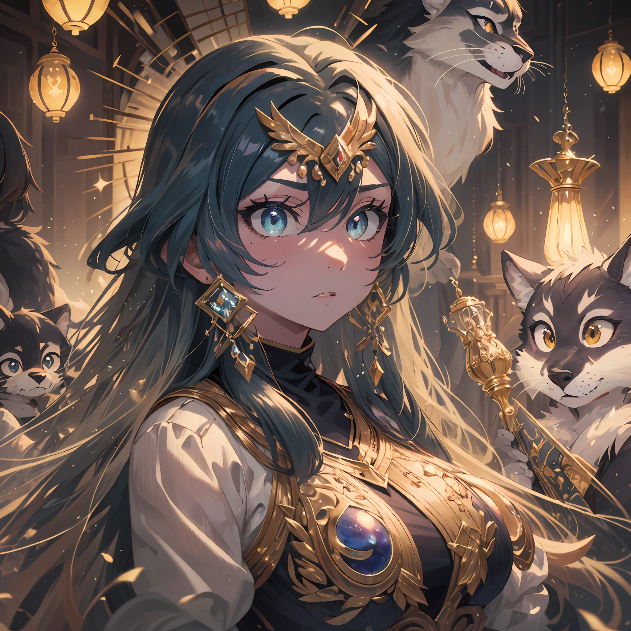 top quality, best quality, High-quality illustrations, masterpiece, super high resolution, detailed background, detailed background, The Arabian Nights' Entertainment, turkish lamp, 6+boys, 6+girls, absurdres(highly detailed beautiful face and eyes)perfect anatomy, expression, good lighting, cinematic shadow(kemono, furry anthro),