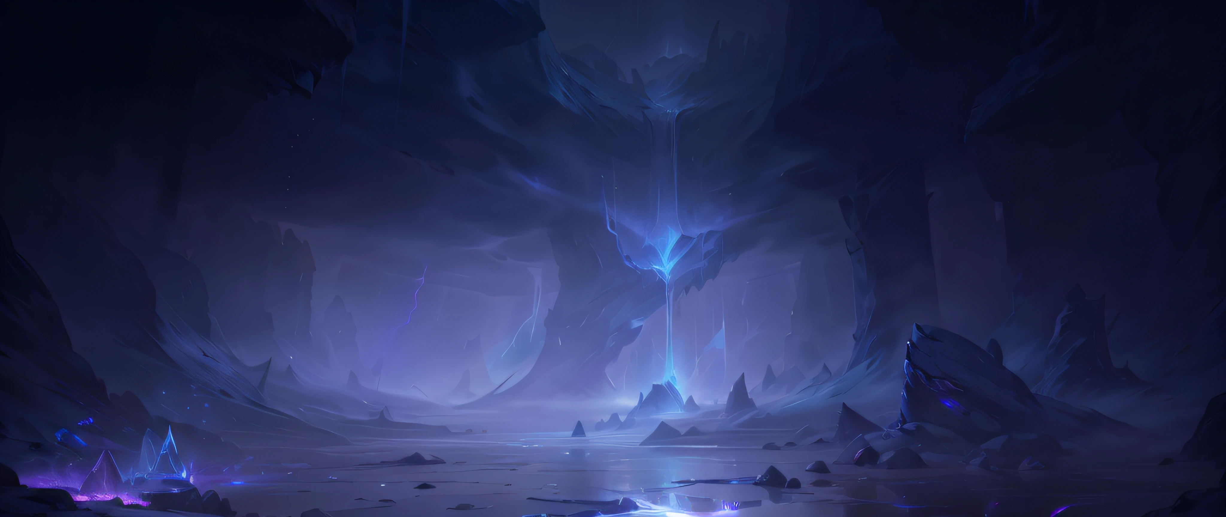 There is a very large waterfall,There is light coming out of it, concept art magical highlight, 8k hd wallpaperjpeg artifact, 8k hd wallpaperjpeg artifact, league of legends arcane, floating sigils, floating runes, spirits coming out of portal, matte painting arcane dota pixar, luminescent concept art