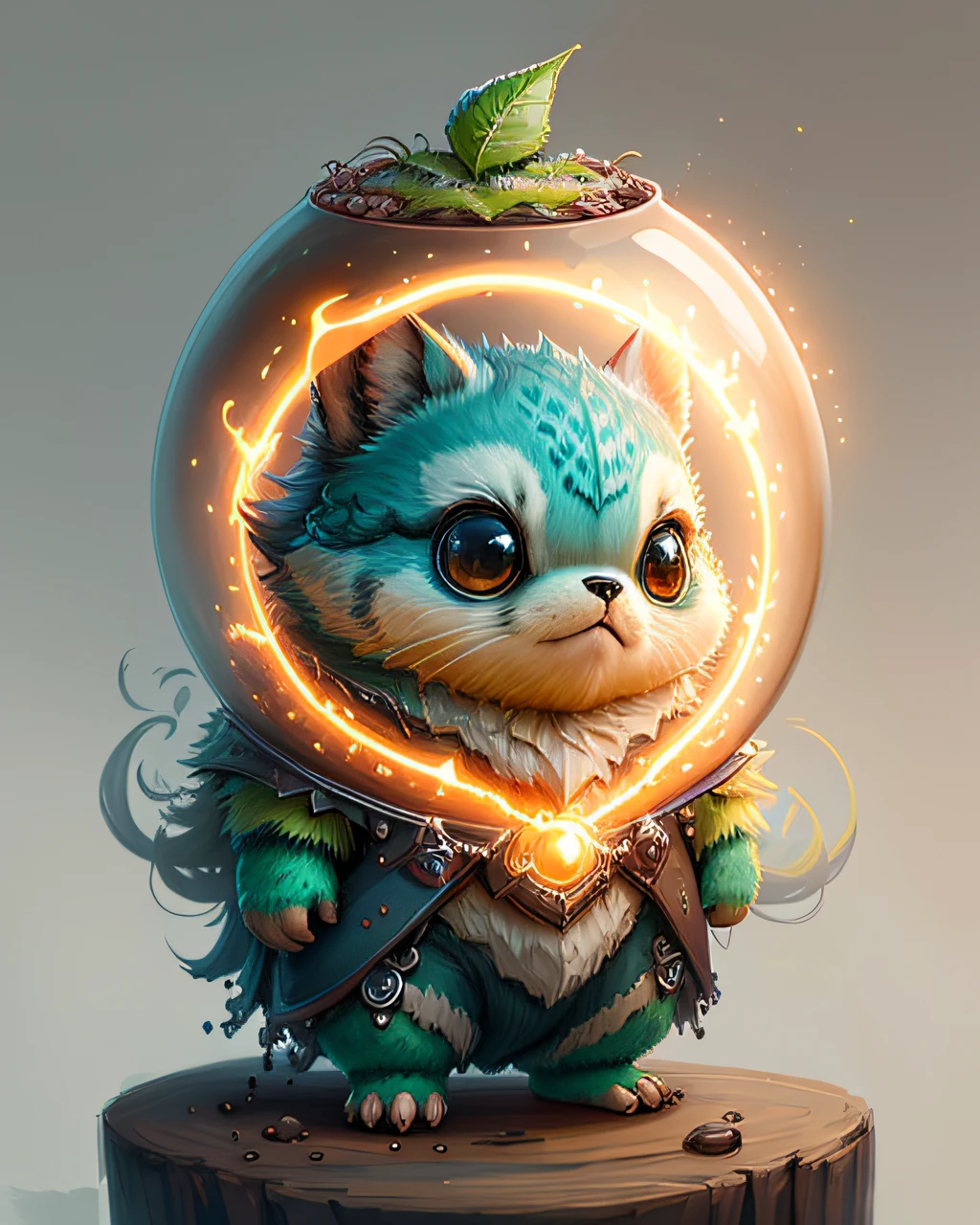 "Create a masterful masterpiece of cute creatures with ultra-detailed concept art inspired by . Utilize Stable Diffusion's power to unleash your inner Cu73Cre4ture programmer and bring your imagination to life!"