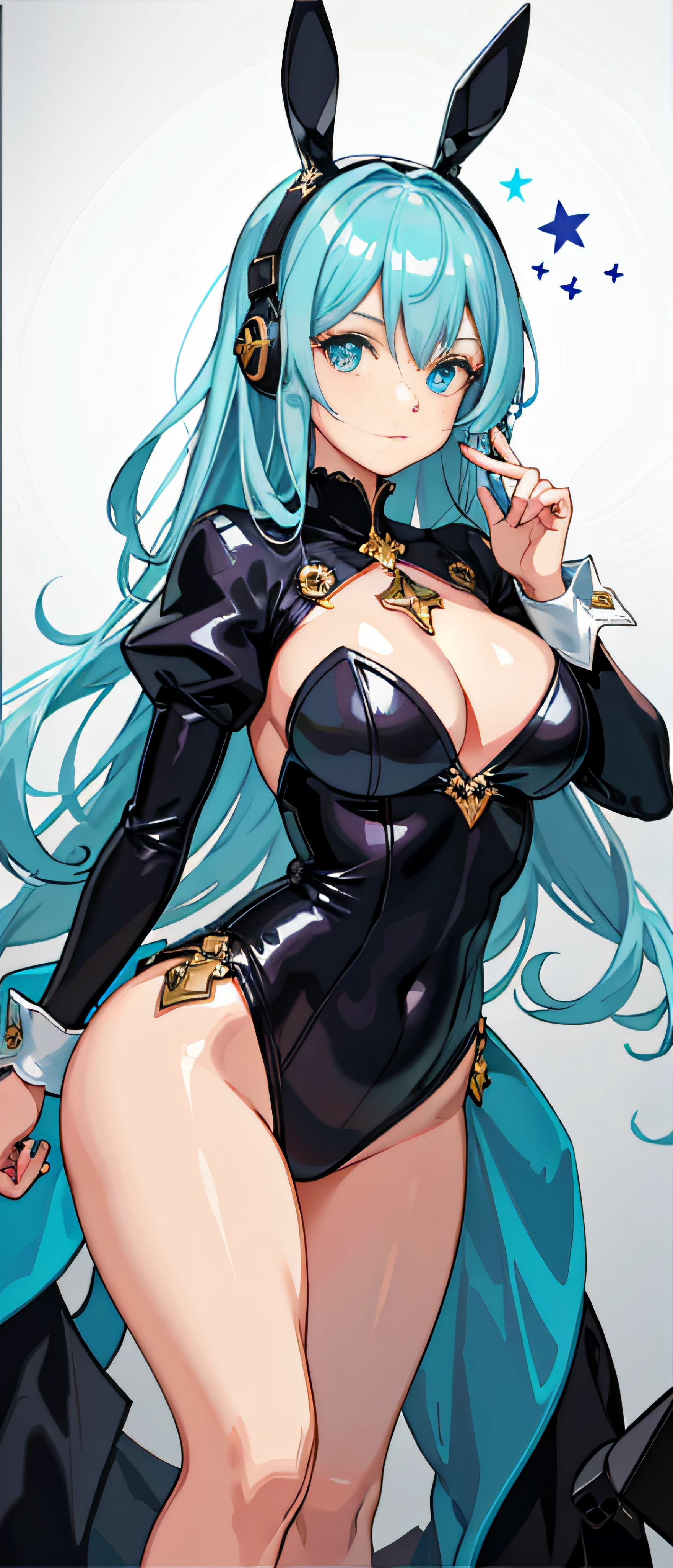 （Front view），dynamic angle，ultra - detailed，illustratio，closeup cleavage，Straight Forward，1girll，
 （（Interface headset，black reotard：1.4，whaite hair，bunnygirl）），Her eyes shone like dreamy stars，（glowing light eyes：1.233），（beautiful and detailed eye：1.1），（face expressionless，Keep your mouth shut），（standing on your feet），
（Game console in hand），
（the night：1.2），dream magical， [[Slender fingers and hands：0.55]：：0.85]，（detail finger），
