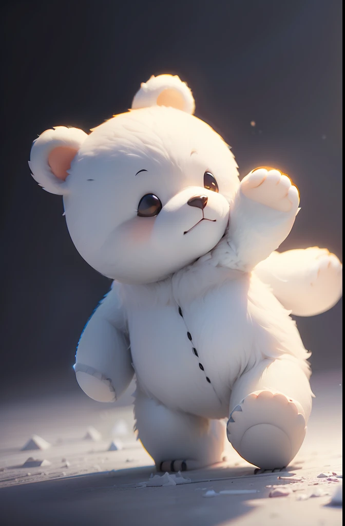 In white space、Cartoon illustration of two furry bears，，A cute bear is being beaten， cute detailed digital art， cute 3 d render， lovely digital painting， adorable digital art， Isometric 3d fantasy cute bear， From Brown Bear， Easy Bear， 3 d render stylized， stylized 3d render， Blender Eevee rendering， stylized as a 3d render