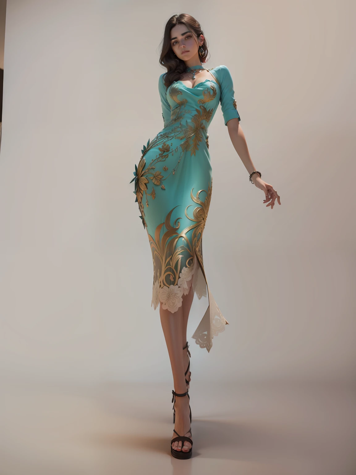 3d, beautiful realistic، Cool details, raw photo, selfie, realistic dress, realistic hair, Light and cool lighting, photo realistic, Cel shaded, Gel lighting, ultra details