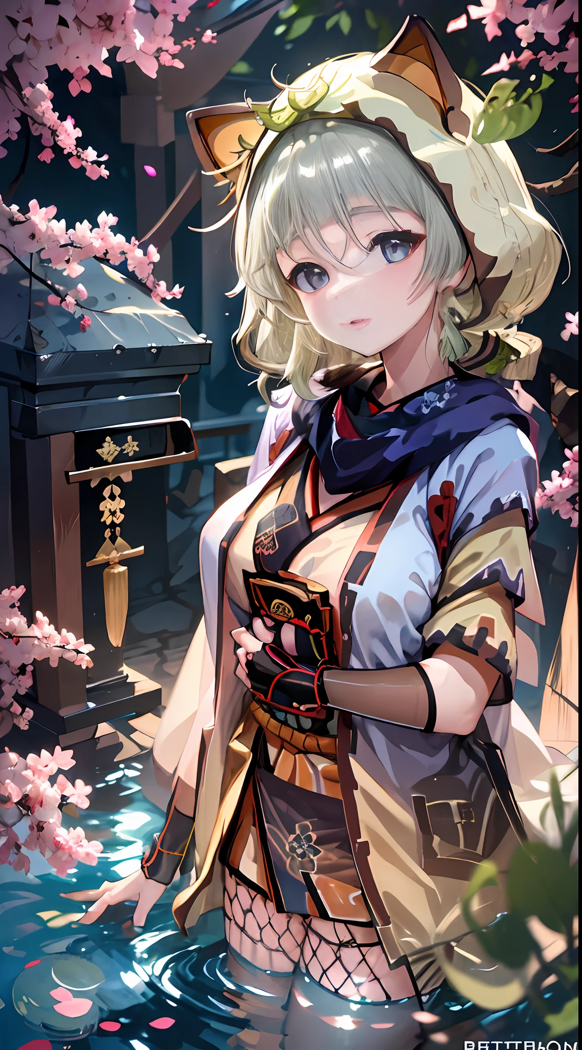 (NSTDA.:1.2), (10, beste-Qualit, master-piece: 1.4), ultra-high resolution, (lifelike, photorealistic portrait: 1.48), 25 years old, Cute Girl, Famous Japanese actors, oversized breasts, Blue Eyes, Head tilt, cowboy shot, from the front,My favorite cat ears, looking at the audience, expressionless, Beautiful lake, Zeiss 150mm F/ 2.8 Hasselblad, In Japanese shrines, Whole body, foot, Ultra-Wide Angle