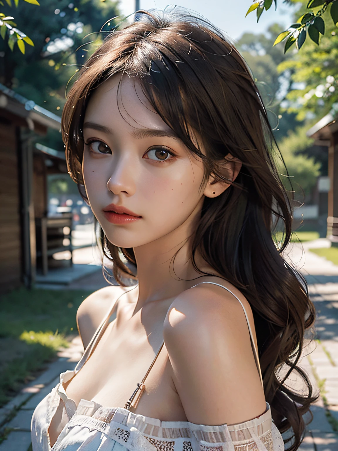 Best quality,masterpiece,ultra high res,(photorealistic:1.4),1girl,shoulder,charming,Looking at the camera,