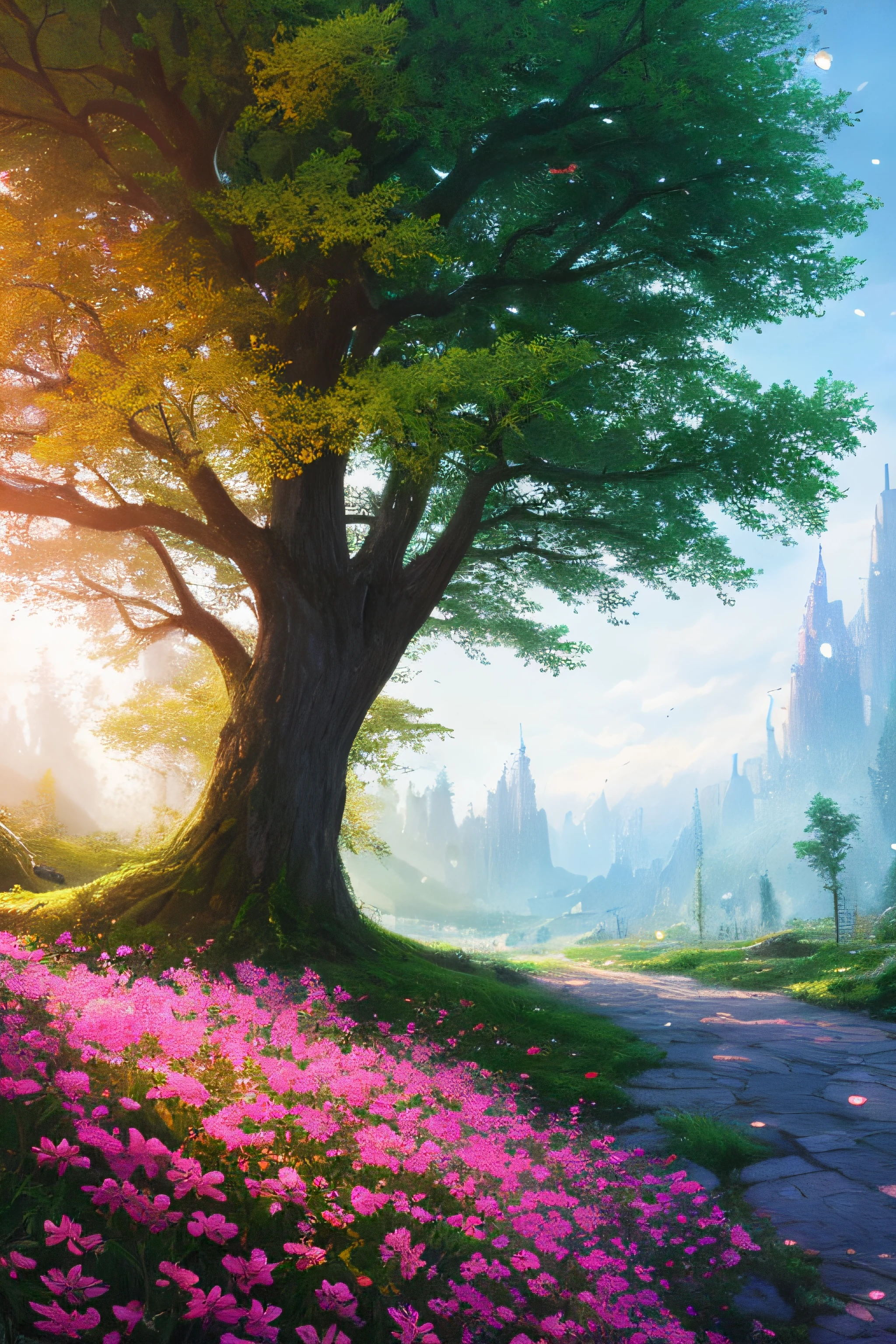 masterpiece, best quality, high quality,extremely detailed CG unity 8k wallpaper, An enchanting and dreamy scene of a fantasy forest, with towering trees, glowing mushrooms, and hidden fairy glens, creating a sense of mystique and enchantment, artstation, digital illustration, intricate, trending, pastel colors, oil paiting, award winning photography, Bokeh, Depth of Field, HDR, bloom, Chromatic Aberration ,Photorealistic,extremely detailed, trending on artstation, trending on CGsociety, Intricate, High Detail, dramatic, art by midjourney
