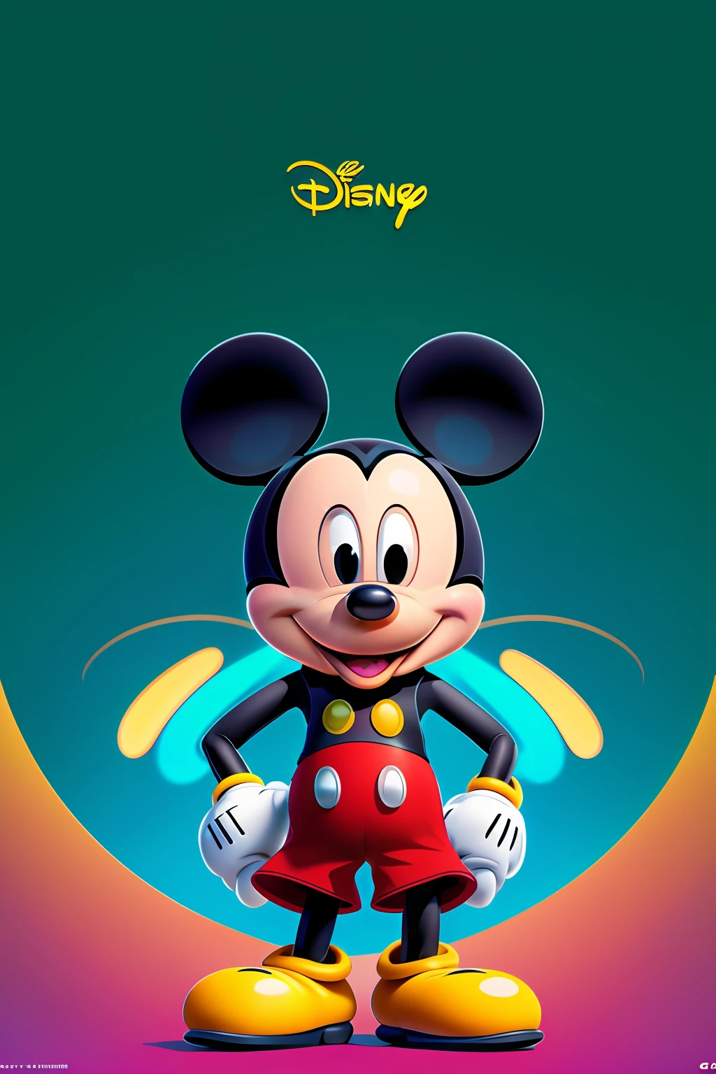 (extremamente detalhado CG Unity wallpaper 8k), 4k, melhor qualidade, ((Disney mickey Mouse)), desenhos animados, estilo pixar, personagem disney