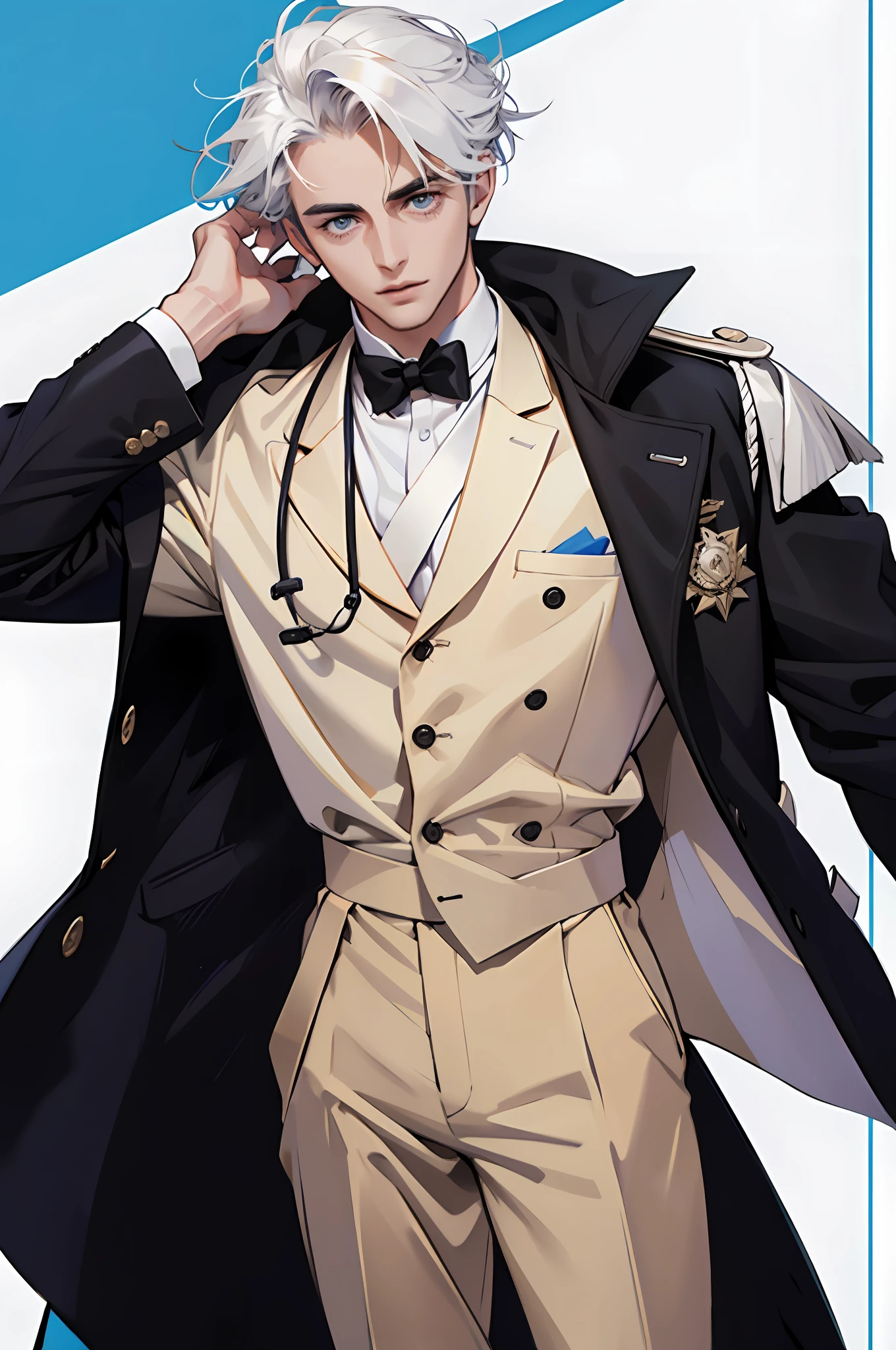 A handsome male doctor,Manteau blanc,20th century
