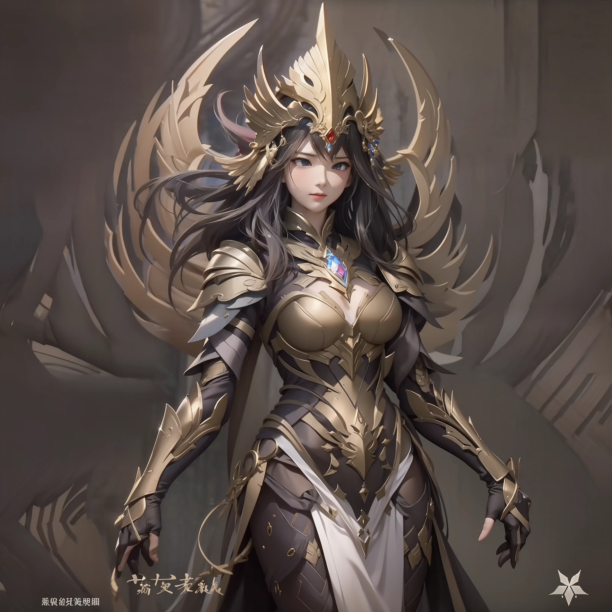 Goddess armor refers to an armor worn by a goddess，It symbolizes the power of women、Beautiful and sacred。This armor is usually made of delicate metal or other gem materials，to show the dignity and majesty of the goddess。 The design of the Goddess Warframe is usually gorgeous，Full of details and decorations。It may have wings、magic rune、Elements such as gemsetting，Make the goddess look more mighty and mysterious。Warframes are also capable of providing powerful defensive and offensive capabilities to the goddess，Allows her to maintain her superiority in battle。 Goddess armor is often depicted in mythology and culture as a symbol of the goddess，They use it to protect humanity、Upholding justice and defeating evil。This armor represents the strength and determination of women，It also shows the wisdom and grace of the goddess。 In cultural works，Goddess Warframe is often an important character image，Such as Athena in Greek mythology and Venus in Roman mythology。They protect humanity with their armor and strength，And be inspired by warriors and heroes。 generally，Goddess Wararmor is an armor worn by a goddess，Symbolizes the power of women、Beautiful and sacred。It is exquisitely designed，Has strong defensive and offensive capabilities，Keep the goddess up the edge in battle。Goddess armor represents female strength and determination，It also shows the wisdom and grace of the goddess。