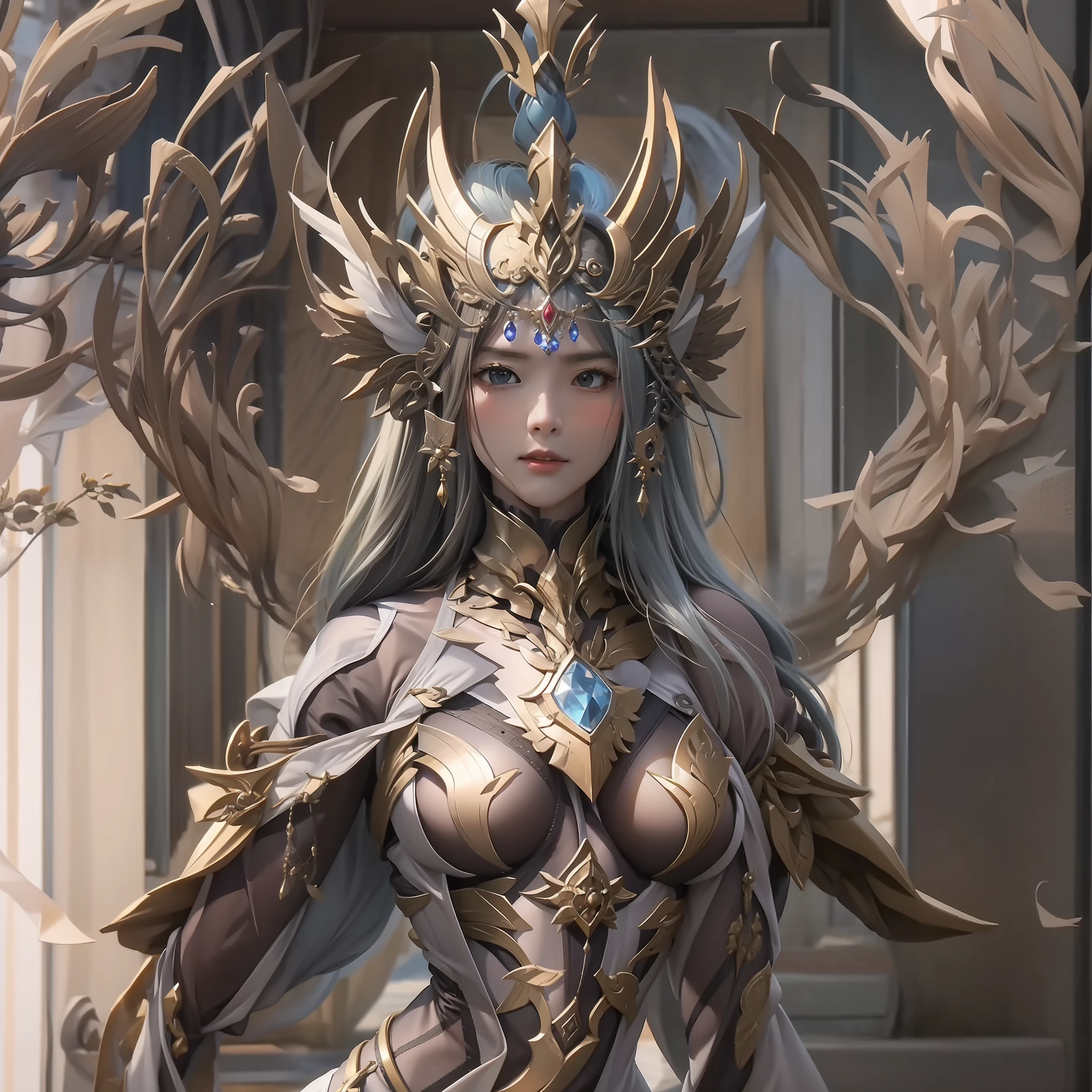 Goddess armor refers to an armor worn by a goddess,It symbolizes the power of women、Beautiful and sacred。This armor is usually made of delicate metal or other gem materials,to show the dignity and majesty of the goddess。 The design of the Goddess Warframe is usually gorgeous,Full of details and decorations。It may have wings、magic rune、Elements such as gemsetting,Make the goddess look more mighty and mysterious。Warframes are also capable of providing powerful defensive and offensive capabilities to the goddess,Allows her to maintain her superiority in battle。 Goddess armor is often depicted in mythology and culture as a symbol of the goddess,They use it to protect humanity、Upholding justice and defeating evil。This armor represents the strength and determination of women,It also shows the wisdom and grace of the goddess。 In cultural works,Goddess Warframe is often an important character image,Such as Athena in Greek mythology and Venus in Roman mythology。They protect humanity with their armor and strength,And be inspired by warriors and heroes。 generally,Goddess Wararmor is an armor worn by a goddess,Symbolizes the power of women、Beautiful and sacred。It is exquisitely designed,Has strong defensive and offensive capabilities,Keep the goddess up the edge in battle。Goddess armor represents female strength and determination,It also shows the wisdom and grace of the goddess。