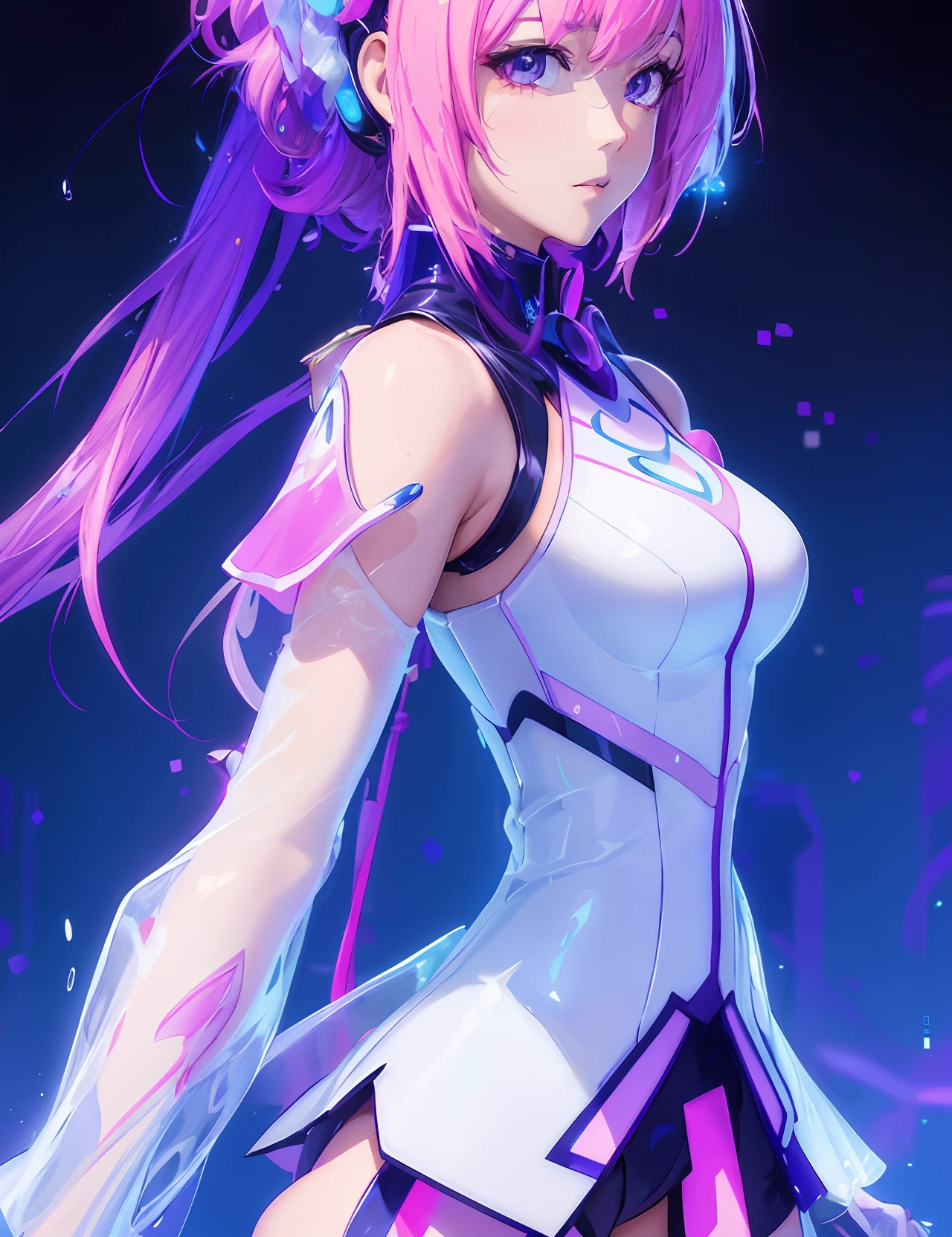 a close up of a person with long hair and a dress, best anime 4k konachan wallpaper, anime style 4 k, macross delta splash art, anime wallpaper 4 k, anime wallpaper 4k, 8k high quality detailed art, Cyberpunk Anime Girl, anime art wallpaper 4k, anime art wallpaper 4k, Anime art wallpaper 8k