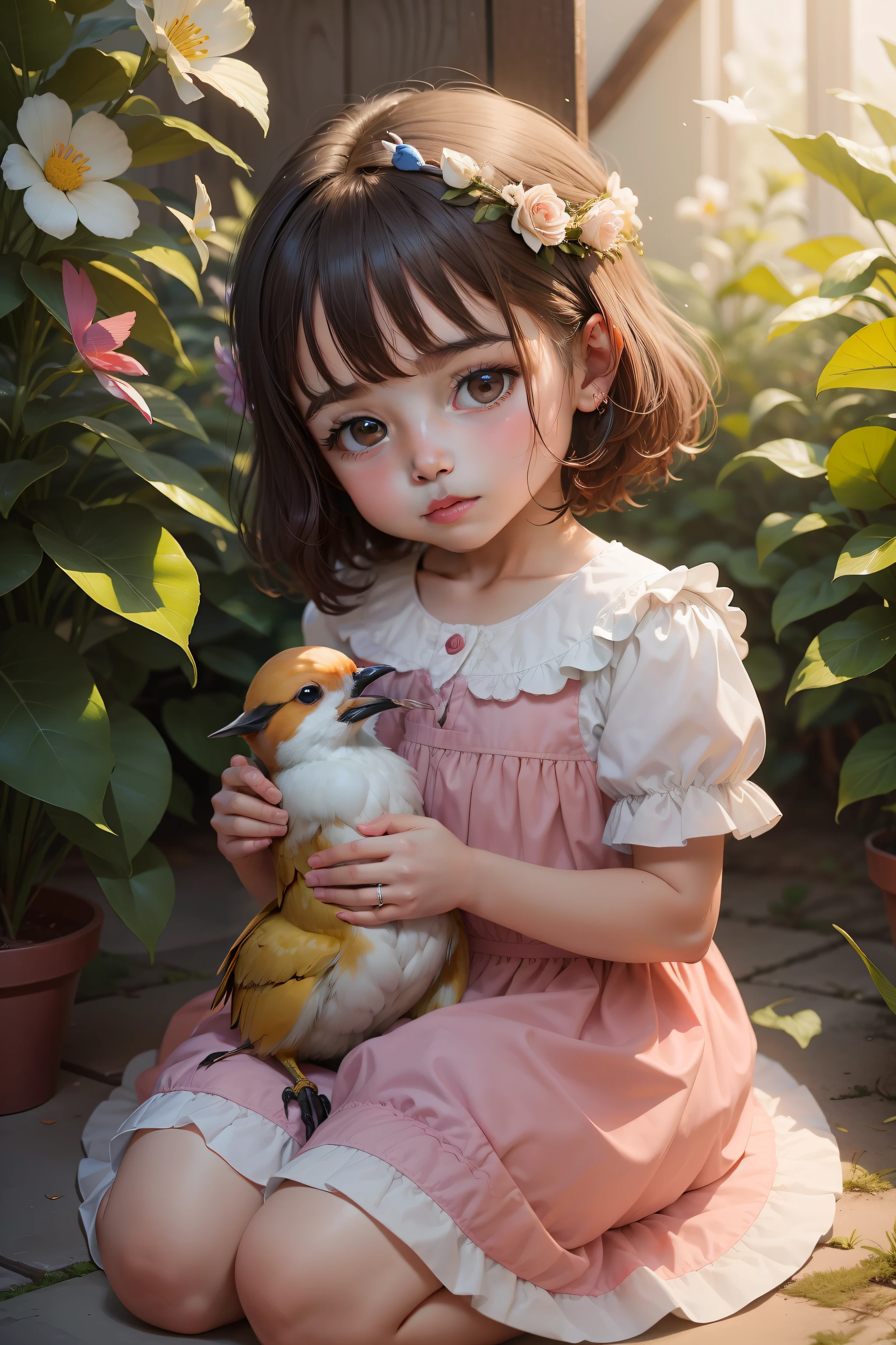 Gesto de amor, pessoa ajudando a outra, childrens, flores, birds