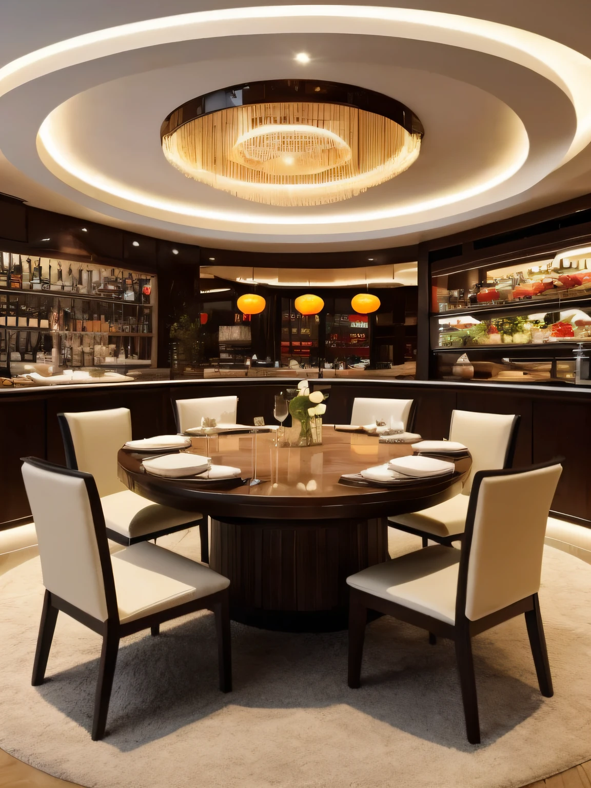 restaurant Chinese style round table, ultra hd picture quality