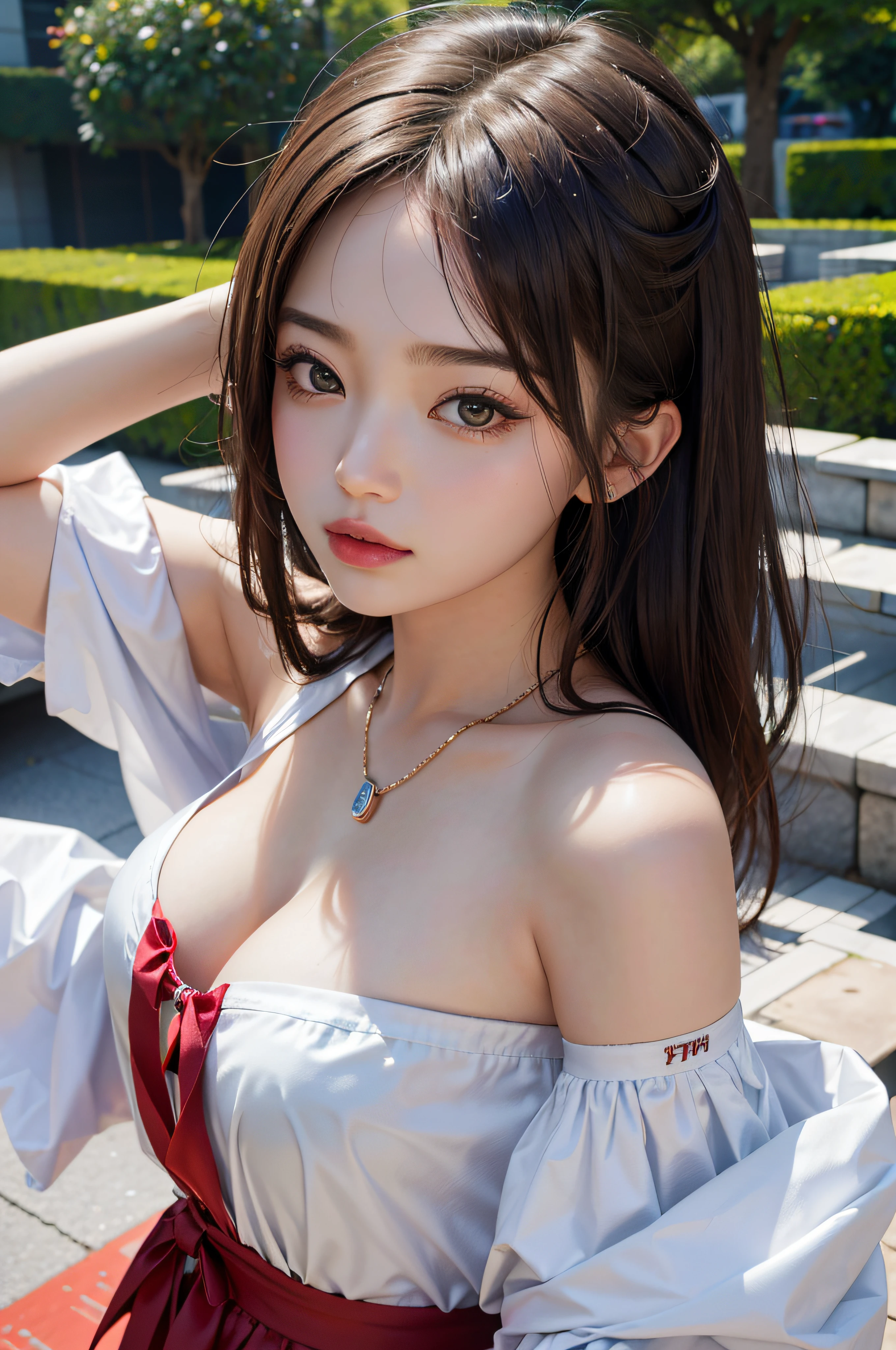 tmasterpiece，Best quality，Portrait of 1girl，smallunderboob、(Hyper-realistic) , , (Increase the resolution), (8K), (extremely detaile),  (美丽细致的眼睛), (best qualtiy), (ultra - detailed), (tmasterpiece), ( the wallpaper), (详细的脸), 1个Giant Breast Girl, looking at viewert