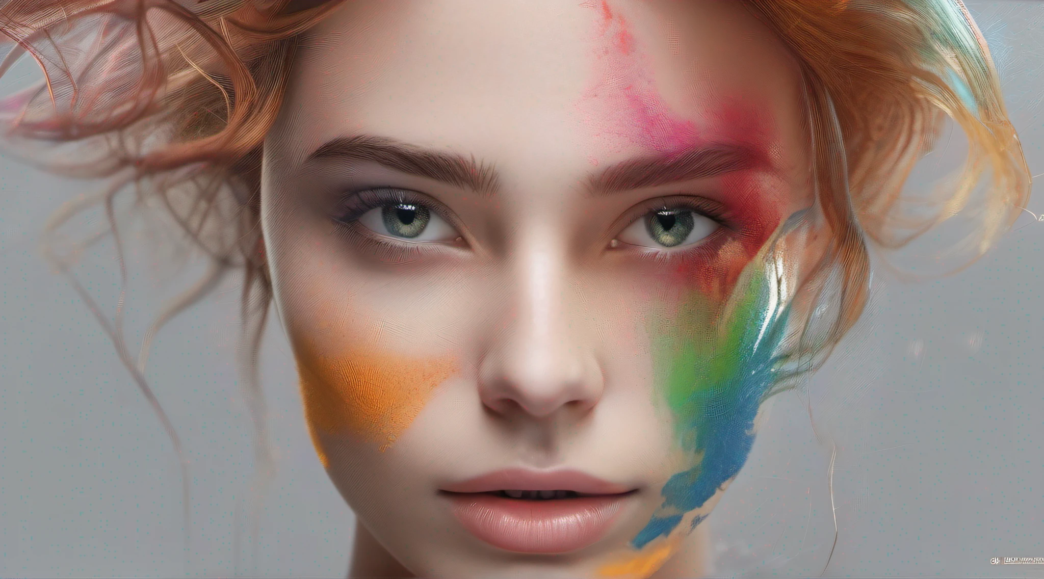 8k, RAW photo, realistic, photo-realistic, hyper-realistic, highest quality, best quality, masterpiece, highly detailed, absurdres,
masterpiece, best quality, (extremely detailed CG unity 8k wallpaper, masterpiece, best quality, ultra-detailed, best shadow), (detailed background), (beautiful detailed face, beautiful detailed eyes), High contrast, (best illumination), 1girl, Australian, multicoloured hair, beautiful, ((colourful paint splashes on transparent background, dulux)), ((caustic)), dynamic angle,beautiful detailed glow,full body, cowboy shot,