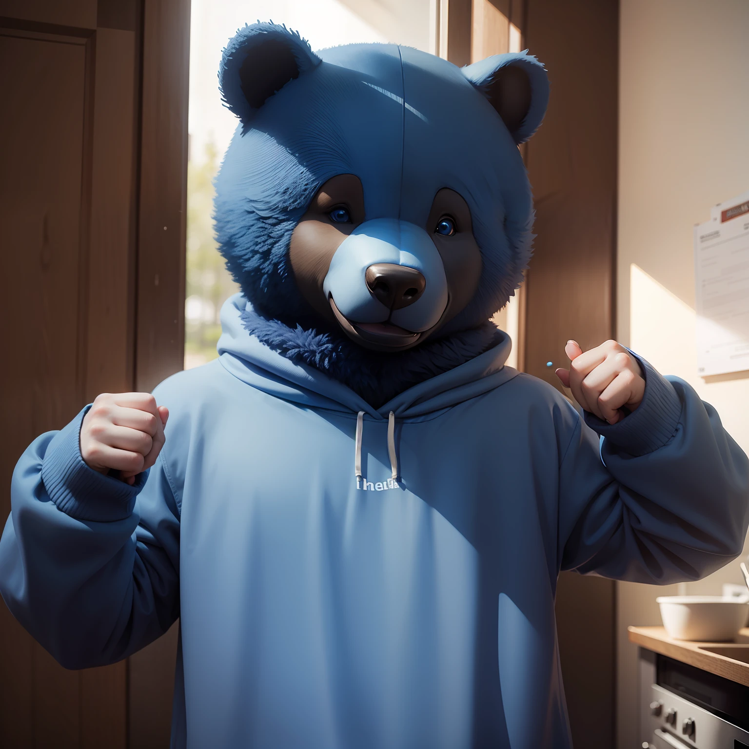 A blue bear