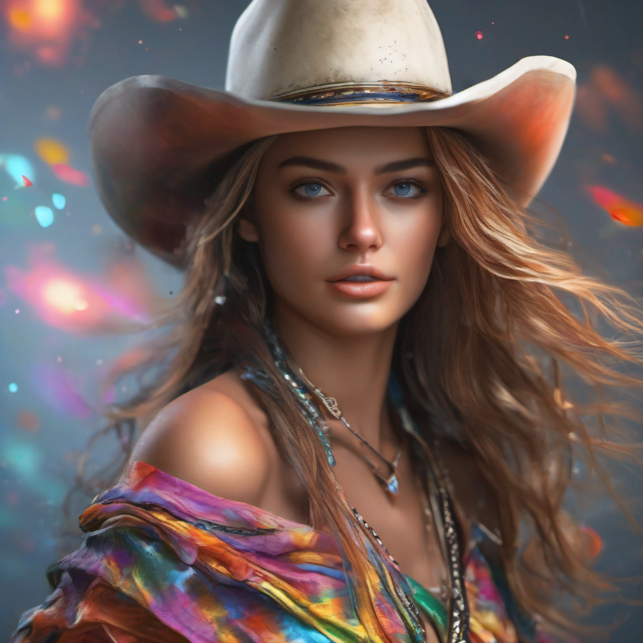 8k, RAW photo, realistic, photo-realistic, hyper-realistic, highest quality, best quality, masterpiece, highly detailed, absurdres,
masterpiece, best quality, (extremely detailed CG unity 8k wallpaper, masterpiece, best quality, ultra-detailed, best shadow), (detailed background), (beautiful detailed face, beautiful detailed eyes), High contrast, (best illumination), 1girl, Australian, multicoloured hair, beautiful, ((colourful paint splashes on transparent background, dulux)), ((caustic)), dynamic angle,beautiful detailed glow,full body, cowboy shot,