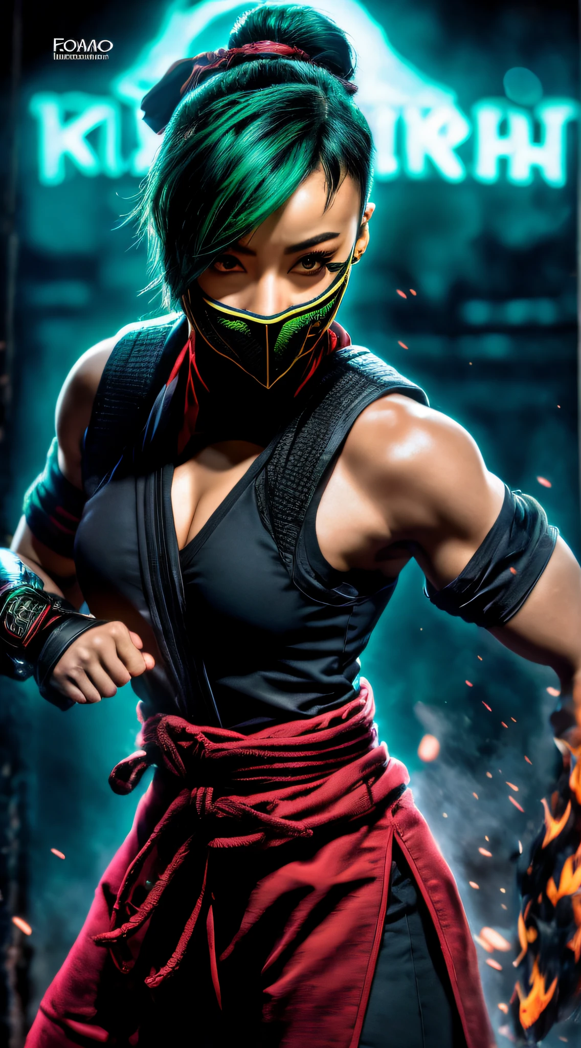 Arm with fire fist, efeitos de fogo realista, fire lighting effects.