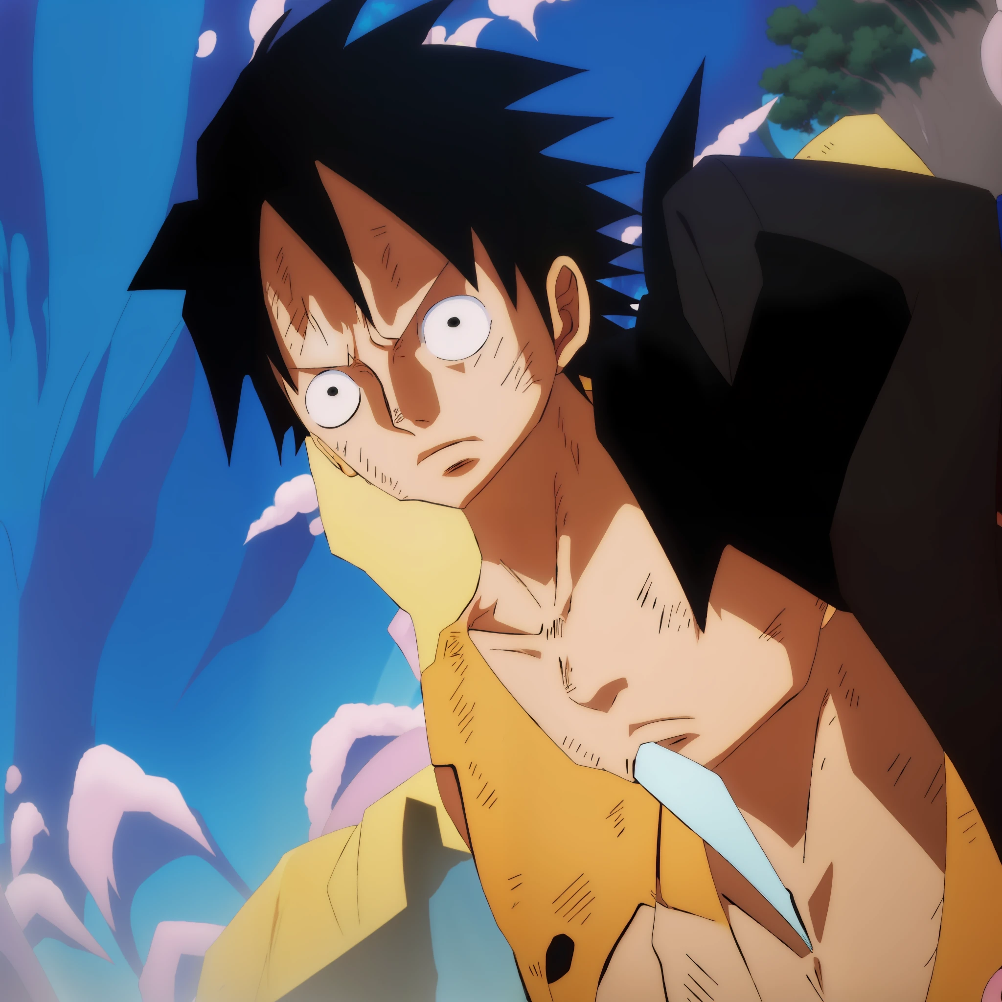 Anime style, cartoon style, Naruto style, one piece style,
