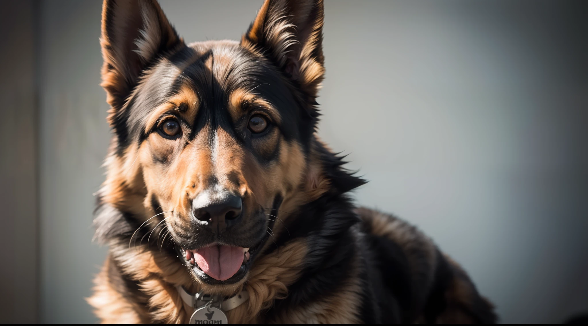 German Shepherd dog, mostrando os dentes afiados, detalhes altamente intrincados,pequenos detalhes insanos, ((Autorretrato frontal)), 8k UHD, DSLR, grain of film, pintura fotorrealista Fujifilm XT3 arte midjourney,