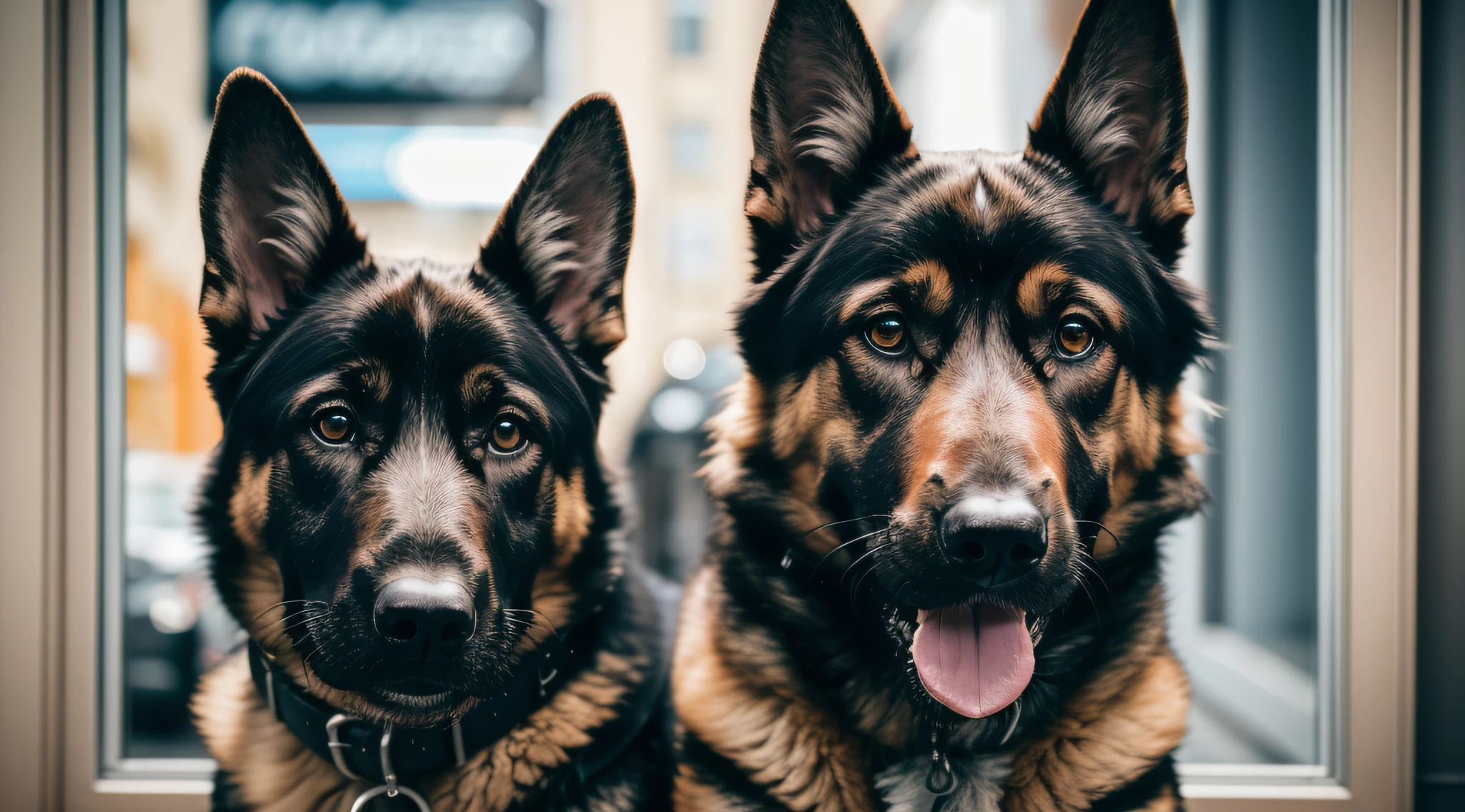 German Shepherd dog, Catching a thief, police dog, dog k9, detalhes altamente intrincados,pequenos detalhes insanos, ((Autorretrato frontal)), 8k UHD, DSLR, grain of film, pintura fotorrealista Fujifilm XT3 arte midjourney,