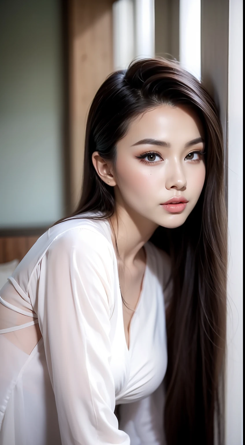 Fashion model 20 years old [[[[closeup cleavage]]]], [[[[boobgasm]]]], [[[[coll]]]], [[[[bshoulders]]]], perfect  eyes, Perfect iris，Perfect lips，perfect teeth，Perfect skin，Long face，slender nose，tall nose bridge，Soft front light，hdr，Movie girl，Simple hairstyle，light make-up，Casual，（pastel colour：1.2）