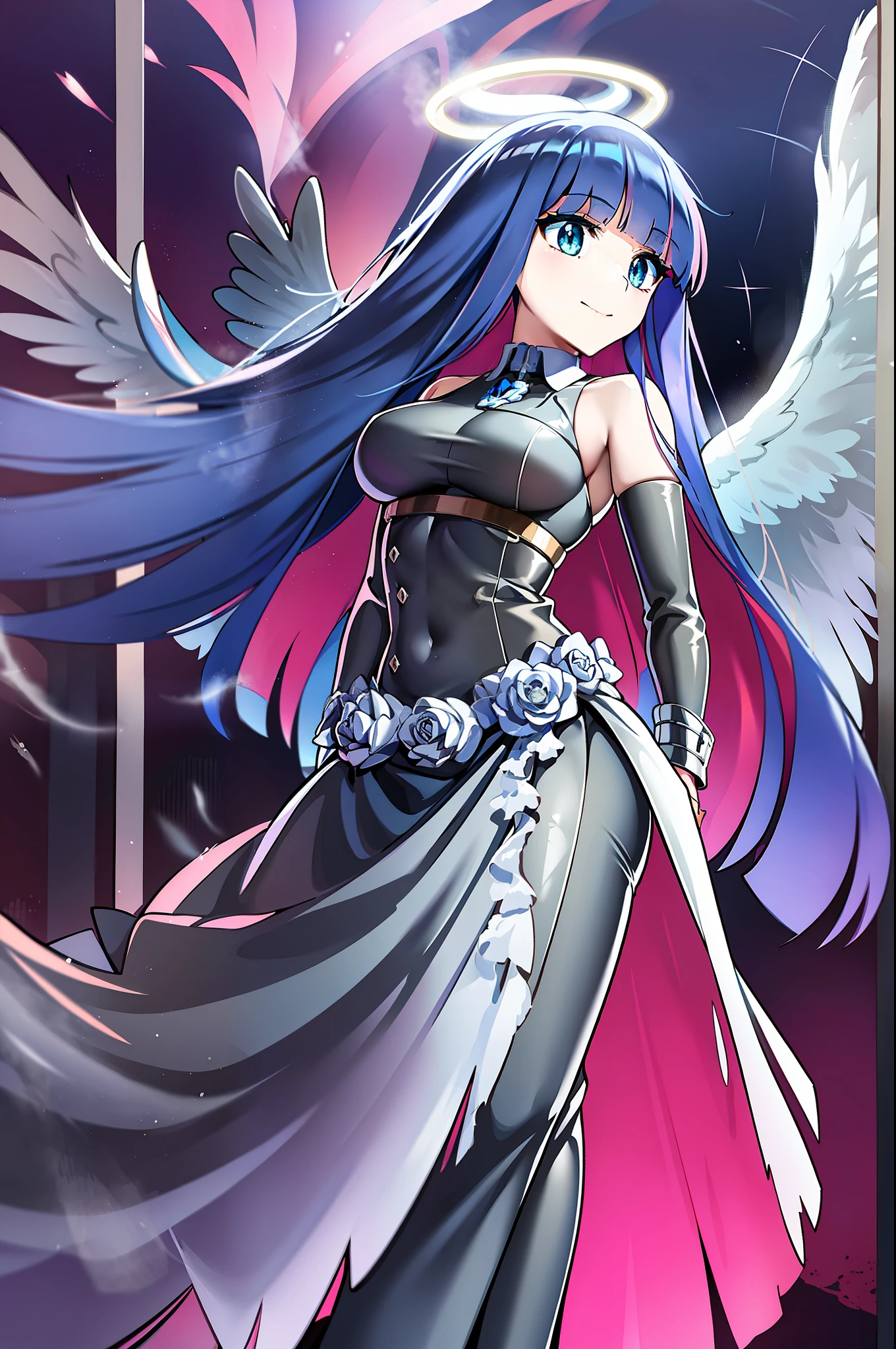 bas, Angel wings, halo,robe longue, saint, goth, walking, silverhair