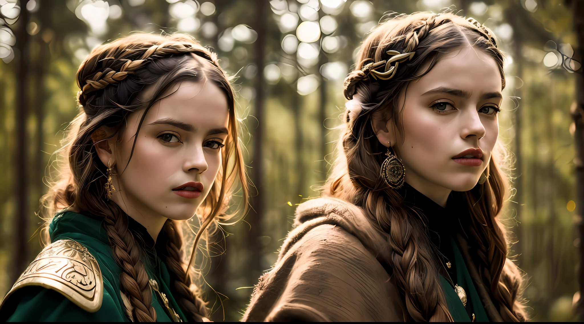 ((Freydis Eriksdotter "VIQUINGUES: Valhalla de 2022")), (inspirada em Frida Gustavsson:1.2), (Traje viking:1.2), in a setting of a dark, dark battlefield forest, Auto retrato de rosto frontal, posing for camera,,lowangle, mola 24 mm, (((foco nítido:1.5))), (((profundidade de nitidez:1.5))), (fotorrealista:1.5), (textura da pele:1), cinemactic, hiperdetalhado,