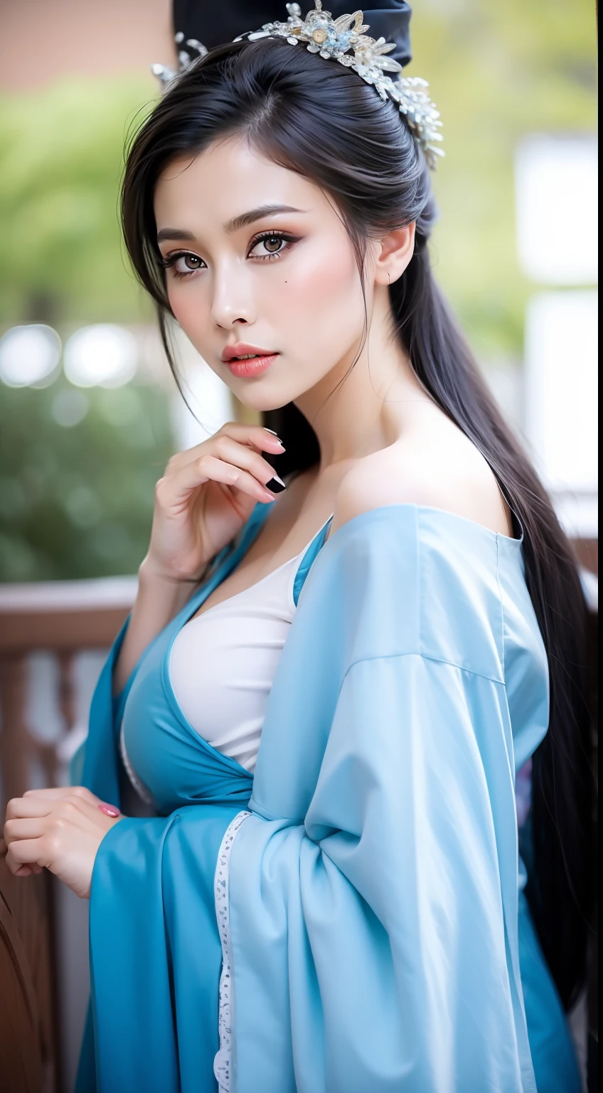 Fashion model 20 years old [[[[closeup cleavage]]]], [[[[boobgasm]]]], [[[[coll]]]], [[[[bshoulders]]]], perfect  eyes, Perfect iris，Perfect lips，perfect teeth，Perfect skin，Long face，slender nose，tall nose bridge，Soft front light，hdr，Movie girl，Simple hairstyle，light make-up，Casual，（pastel colour：1.2）