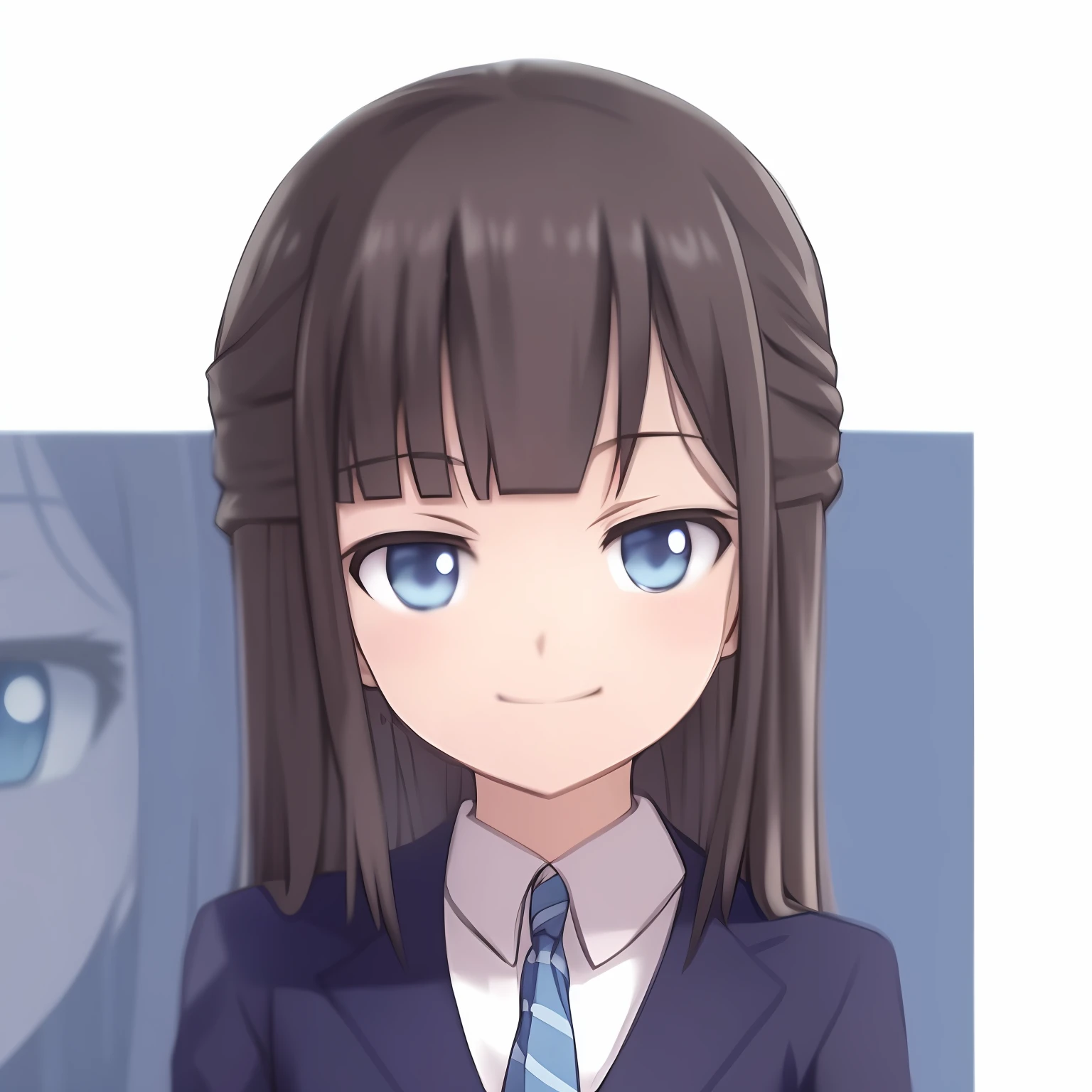 Anime girl with long hair and blue eyes in a suit, anime moe art style, anime visual of a cute girl, nagatoro, in an anime style, as an anime character, hololive, Beautiful Anime High School Girls, up of young anime girl, iwakura lain, nyaruko-san, anime girl named lucy, Anime waifu, An anime girl