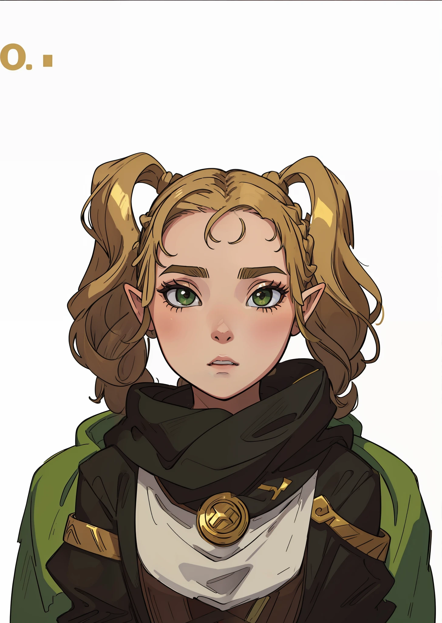 Loli, Elven Girl,  okhos verdes, cabelo dourado, cabelo cor de ouro, boca pequena, rosto detalhado