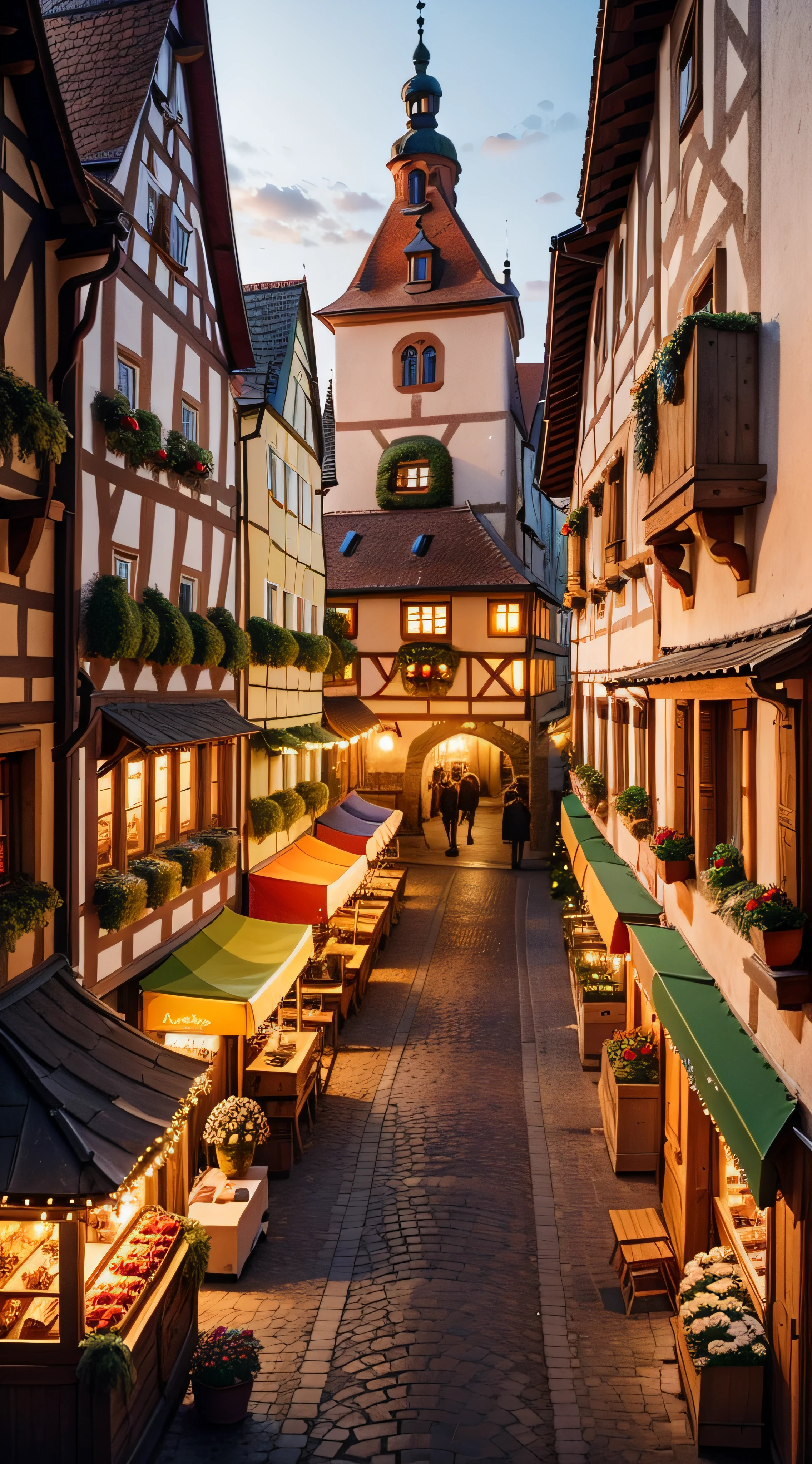 A Day in Rothenburg ob der Tauber, Germany:

A fairytale village with historic timber houses and protective city walls.
Traditional Christmas market in winter and flower-filled streets in summer.