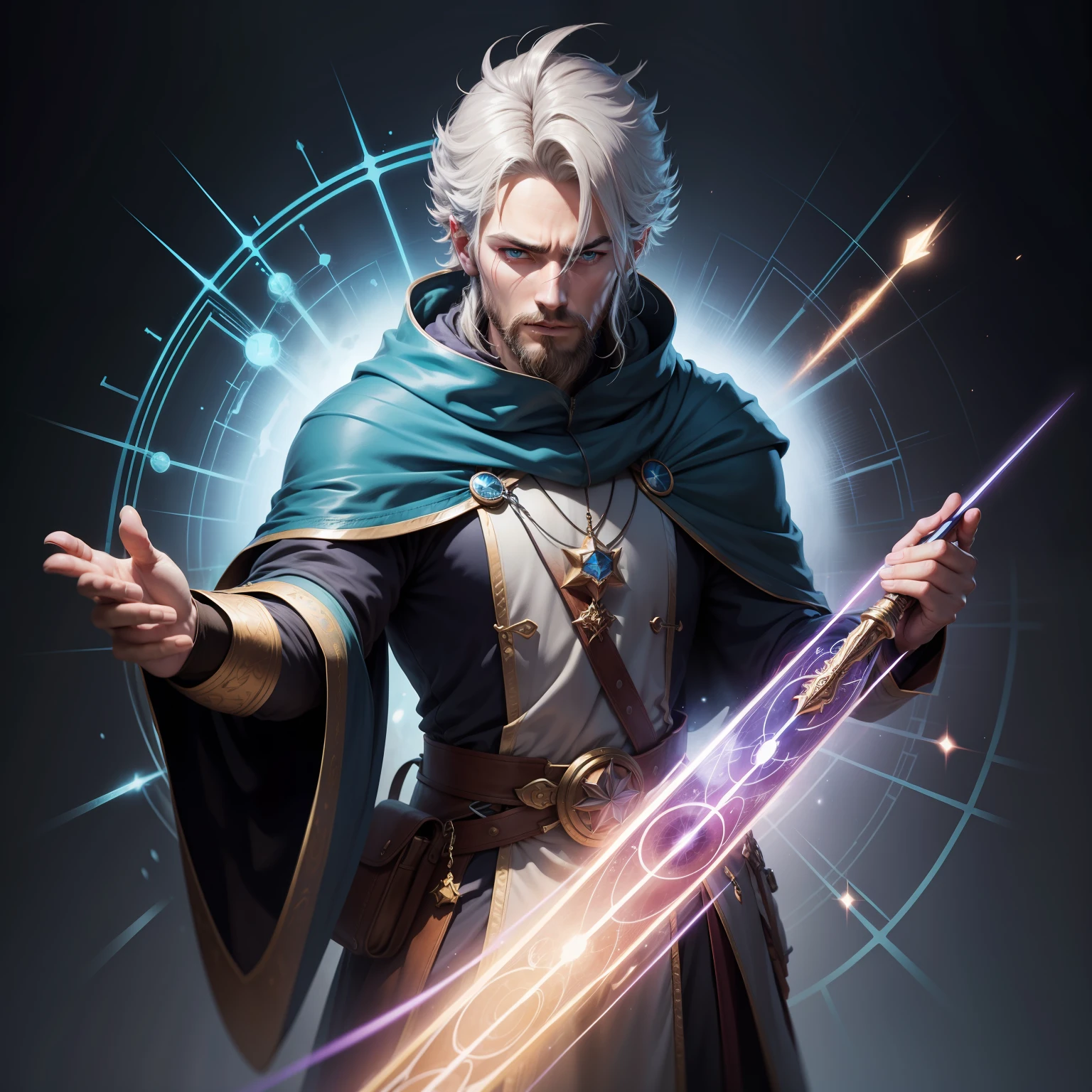 quadratic element,male wizard