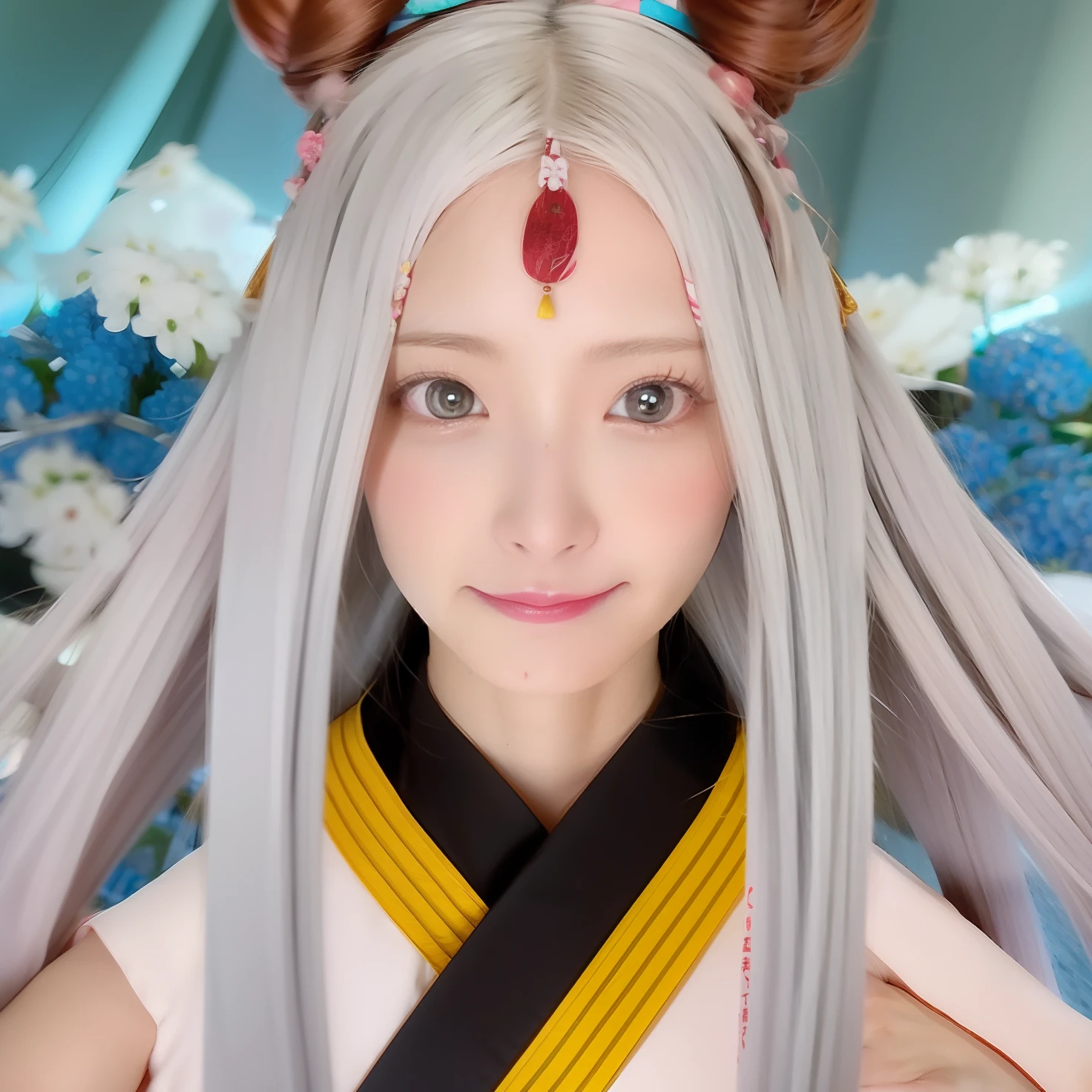 1girl, Kaguya otsusuki, beautiful girl, Loong hair, realistic, ultra detail, 70mm lens