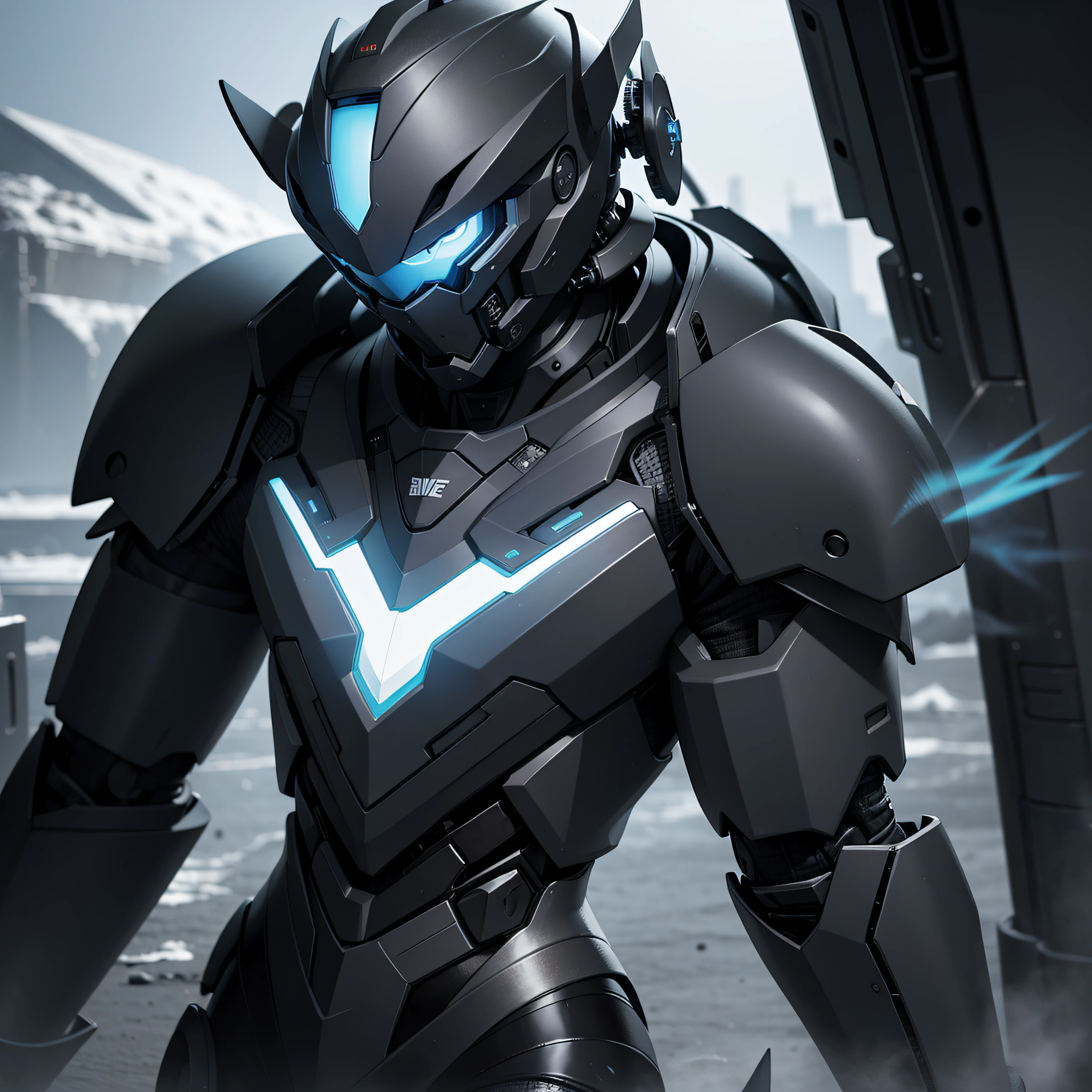 Cool black high-cold mech,squatt。