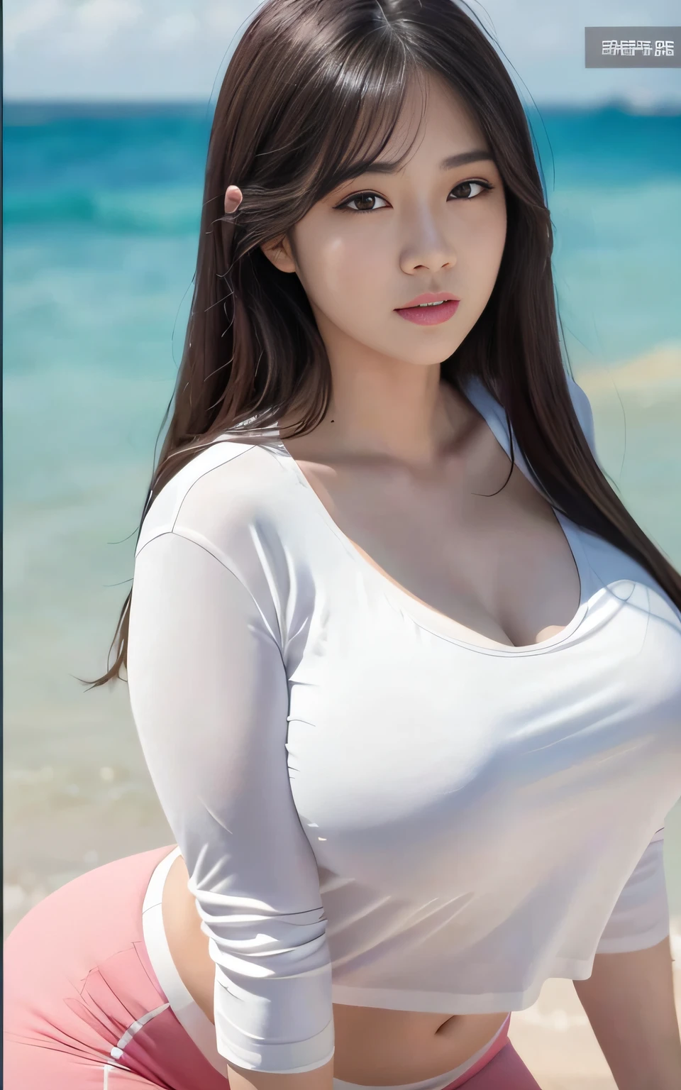 Close-up of a woman in a white shirt and pink shorts, beautiful Korean women, Gorgeous young Korean woman, Korean girl, Beautiful young Korean woman, Korean woman, Beautiful Asian girl, jaeyeon nam, hot with shining sun, Choi Hyun-hwa, Beautiful asian woman, jiyun chae, gorgeous chinese models, Asian girl, wearing tight shirt