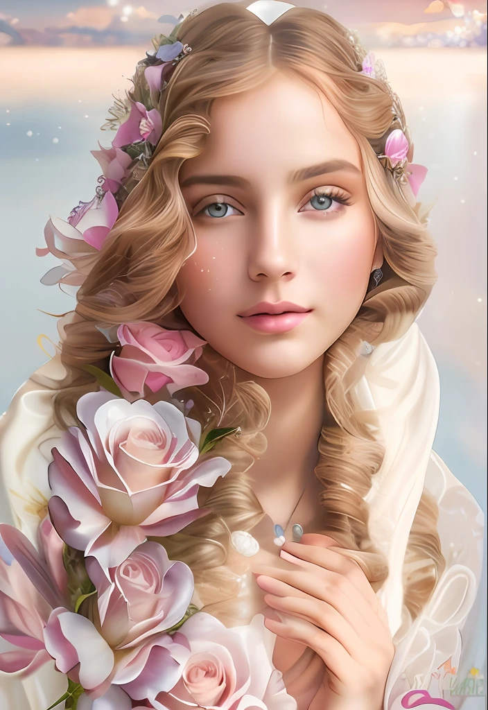 (((Blessed Virgin Mary))) Obra maestra, (La mejor calidad: 1.2), (super fine: 1.2), illustration, (extremadamente delicado y hermoso: 1.2), movie angle, flotante, (Hermoso ojo de detalle: 1.1), (detalle luz: 1.1), Movie Lights, Cielo delicado, ojos azules, (Cola de caballo alta: 1.1), capa, ojuelos, (luna: 1. 2), (Luz de la luna: 1.1), cielo estrellado, (light particles: 1.1) dibujo, flor. (Obra maestra), (La mejor calidad), (fotorrealista:1.3), 8k, Textura detallada de la piel, Textura detallada de la tela, Hermosa cara detallada, Detalles intrincados, Ultra detallado (cuerpo de cuerpo entero:1.2)