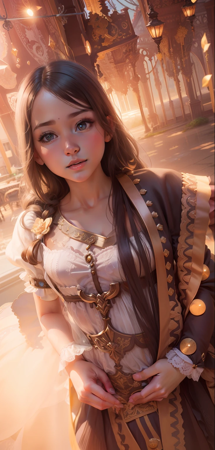 high quality detail, change background, high realistic, cute baby girl, realistic face, 3d, realistic, high detail, high ultra detail,  fantasy dress,