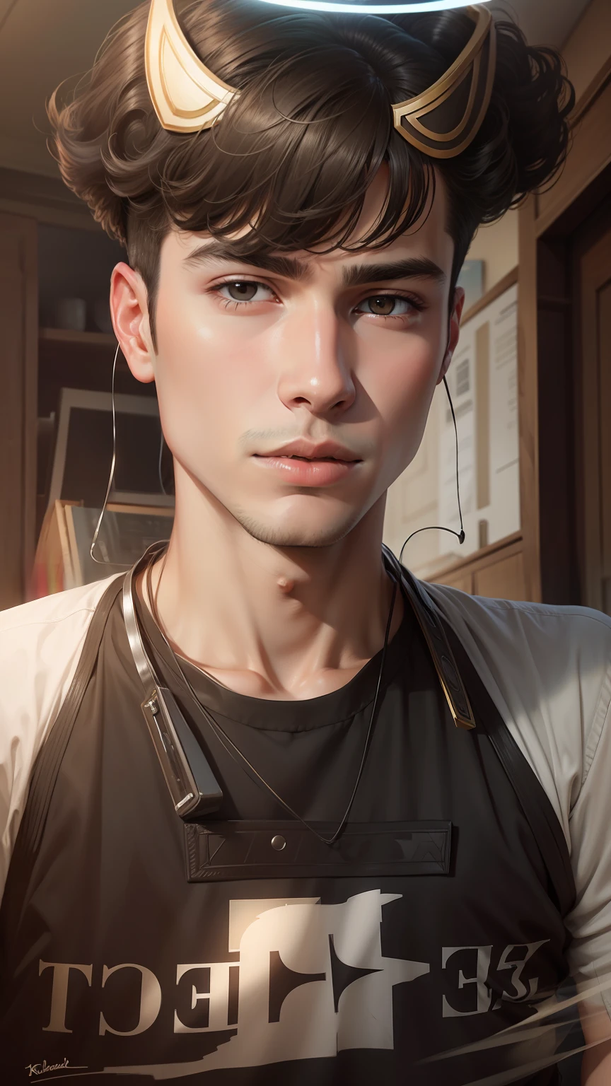 Realistic photo, no hairstyle change, no face change, handsome boy realistic face
